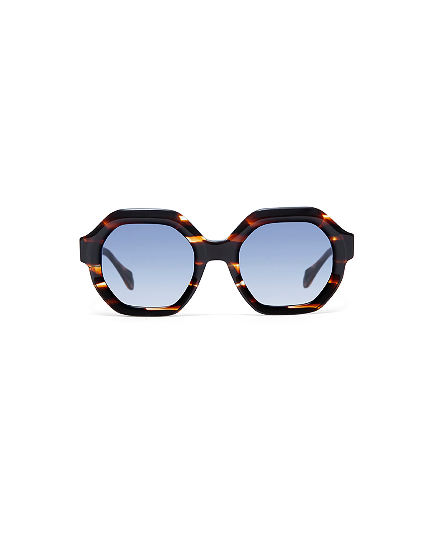 JANET: Geométricas Acetato Havana sunglasses by GIGI STUDIOS 5779