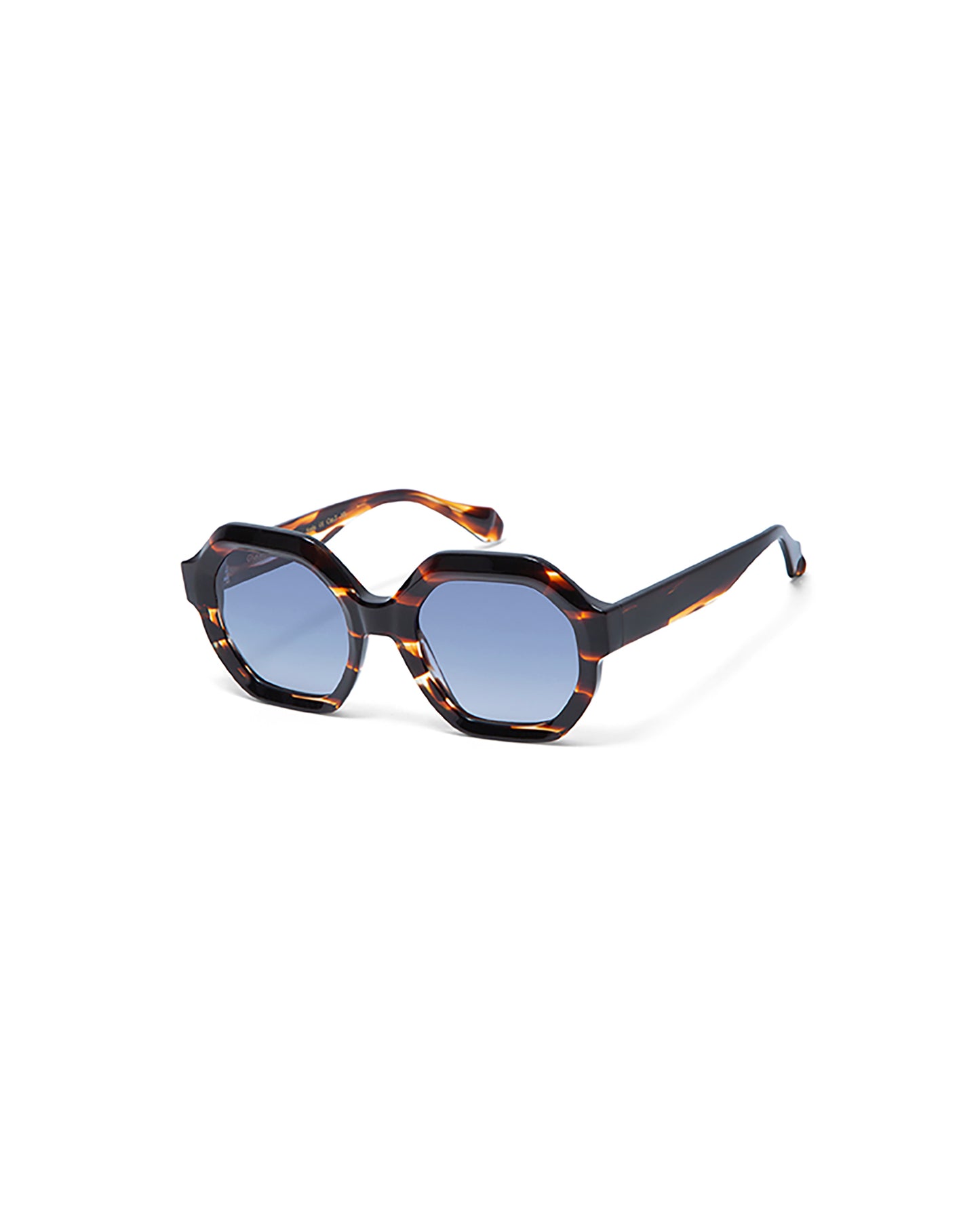 JANET: Geométricas Acetato Havana sunglasses by GIGI STUDIOS 5780