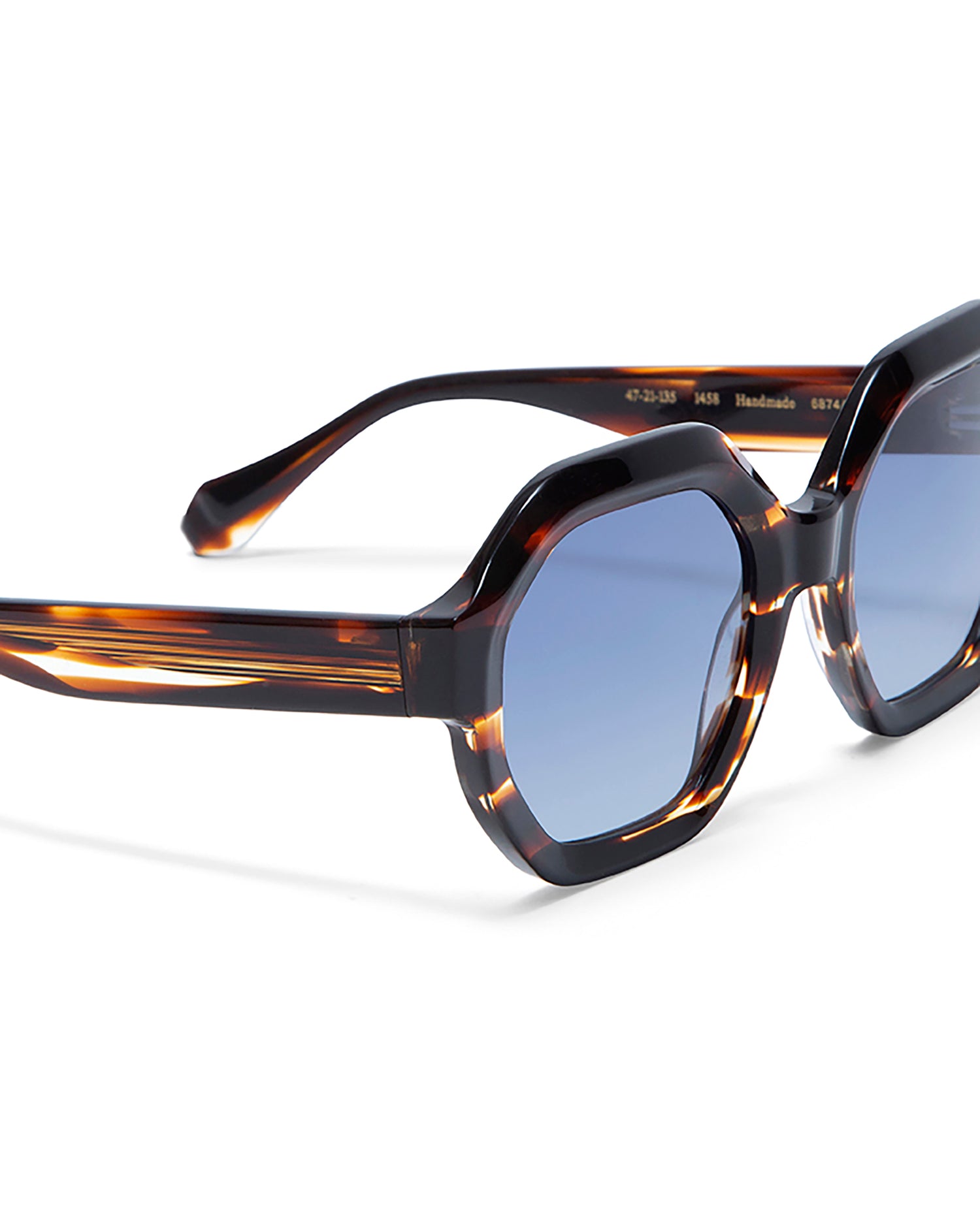 JANET: Geométricas Acetato Havana sunglasses by GIGI STUDIOS 5781