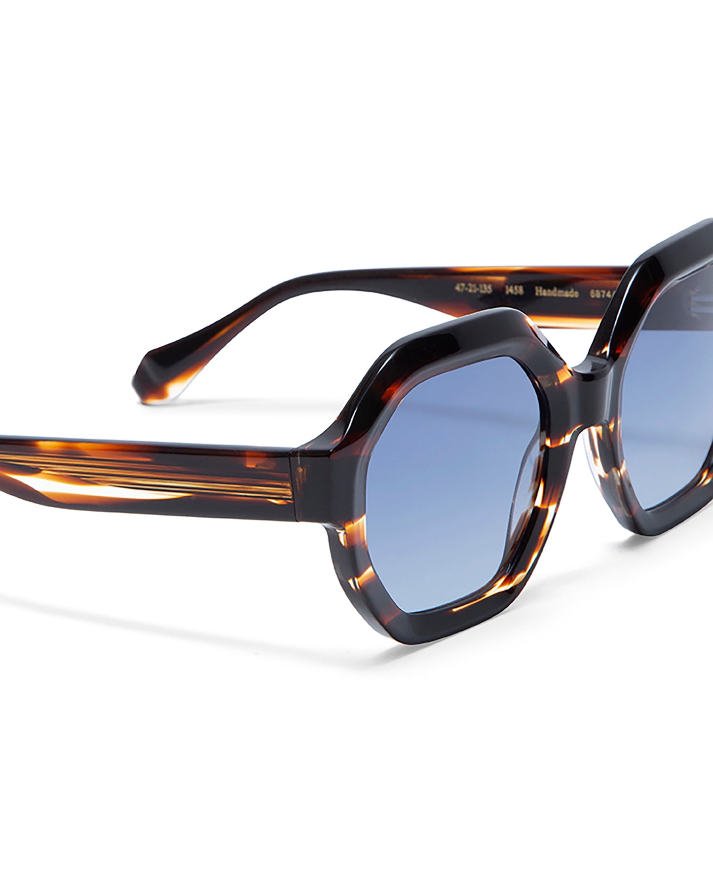 JANET: Geométricas Acetato Havana sunglasses by GIGI STUDIOS 5781