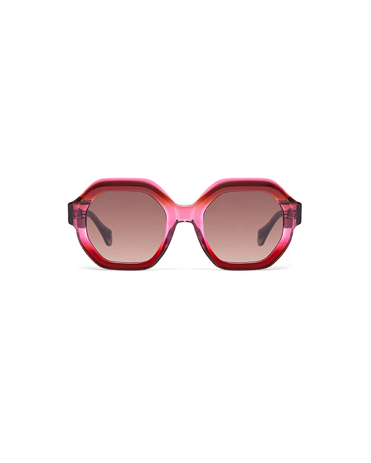 JANET: Geométricas Acetato Rojo sunglasses by GIGI STUDIOS 5783
