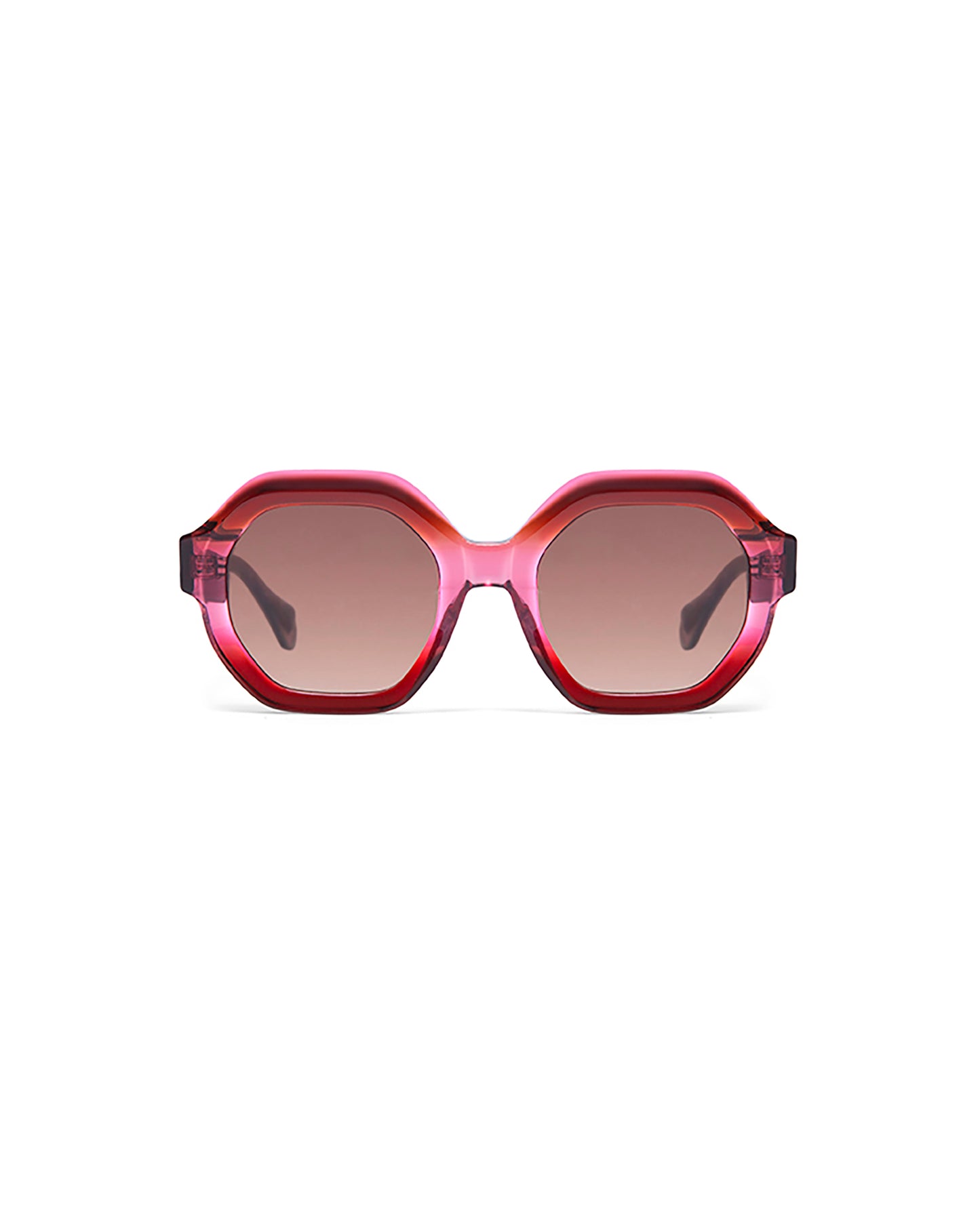JANET: Geométricas Acetato Rojo sunglasses by GIGI STUDIOS 5783