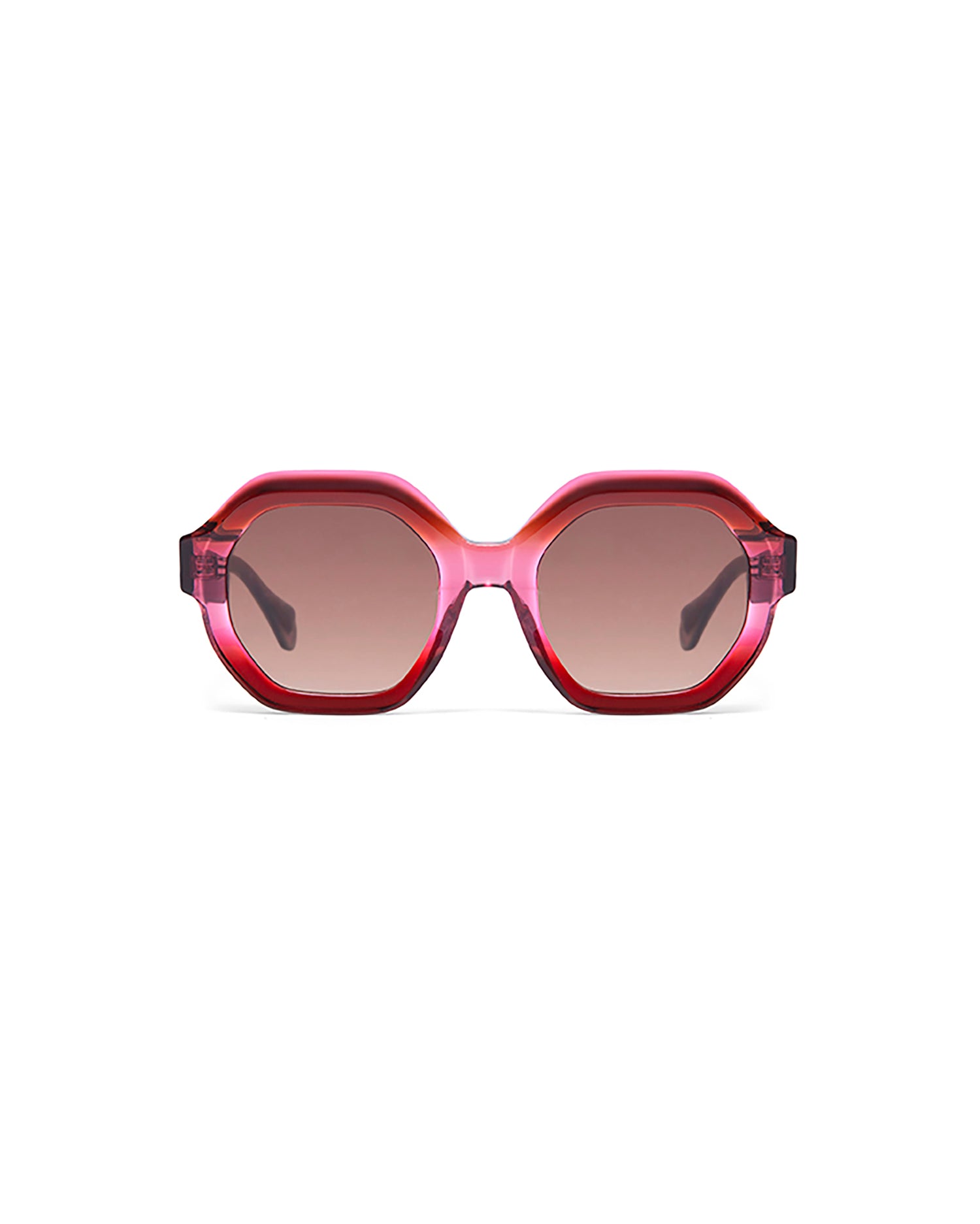 JANET: Geométricas Acetato Rojo sunglasses by GIGI STUDIOS 5783