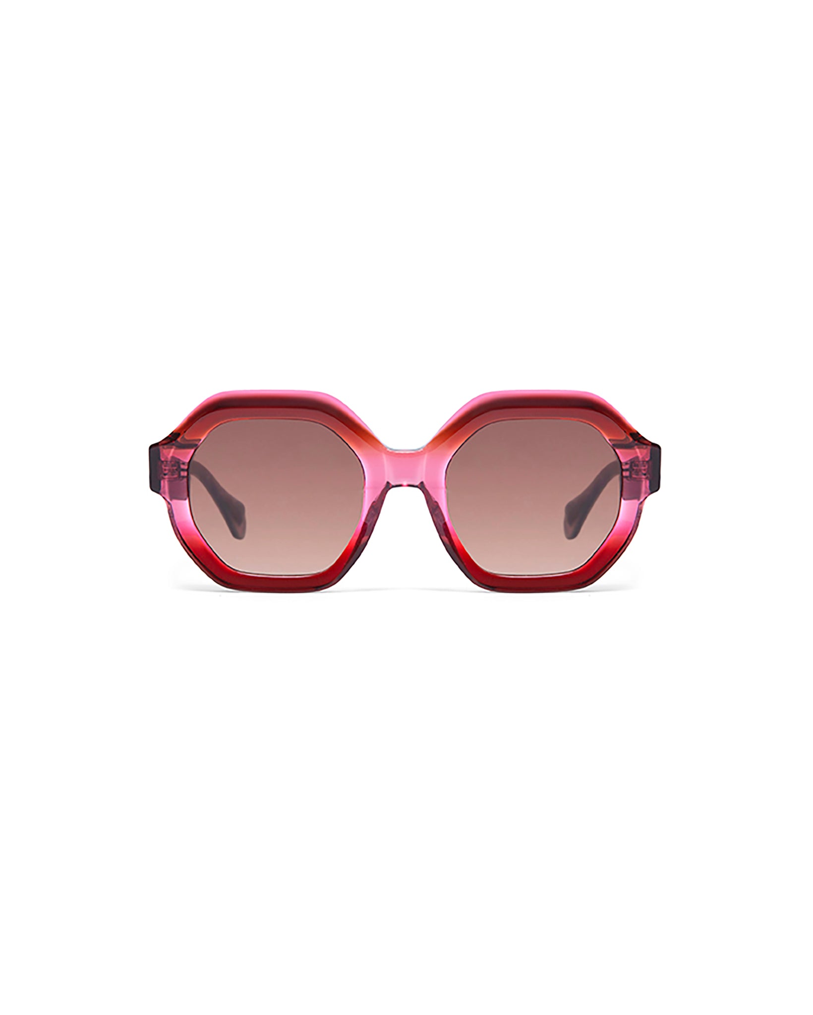 JANET: Geométricas Acetato Rojo sunglasses by GIGI STUDIOS 5783