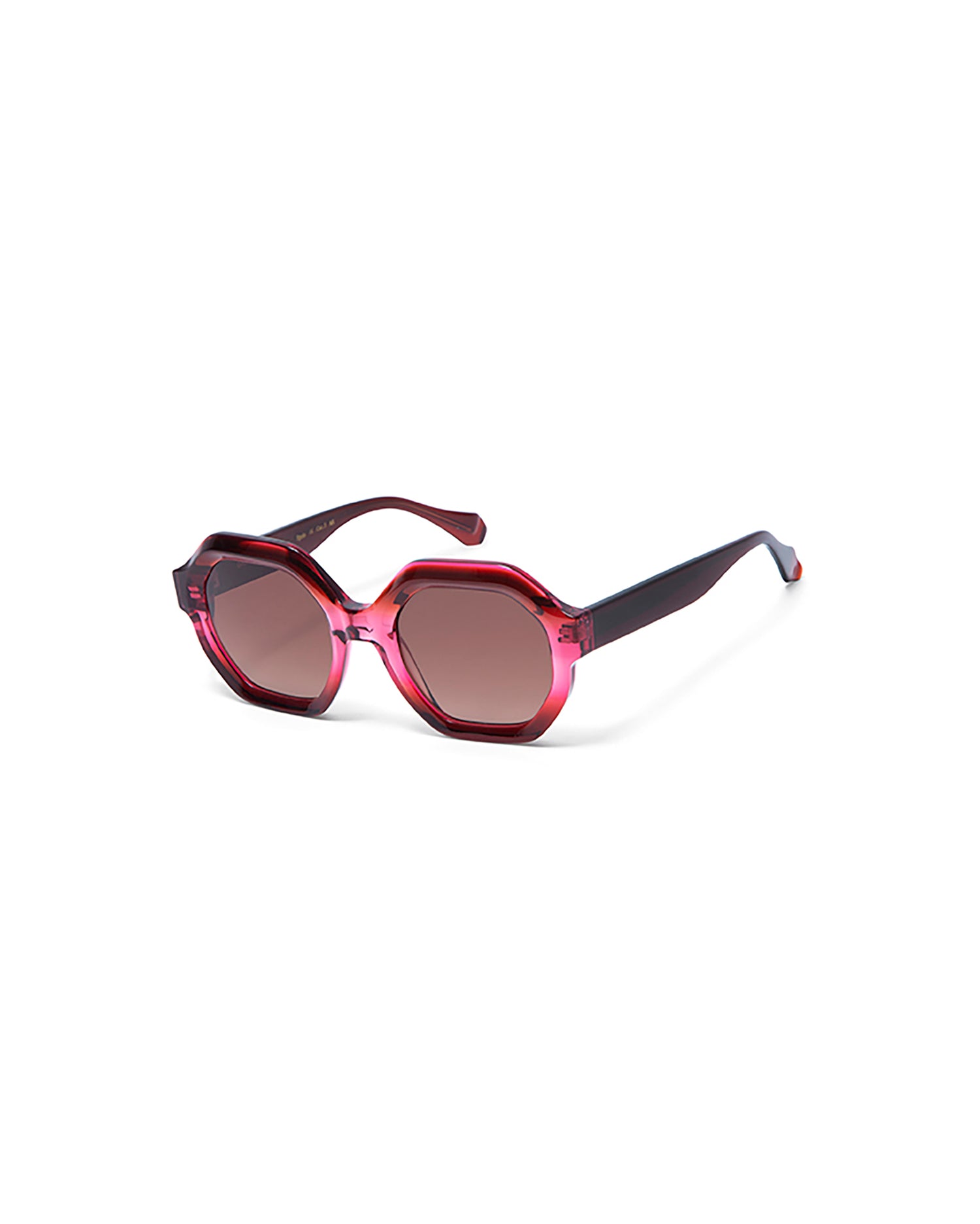 JANET: Geométricas Acetato Rojo sunglasses by GIGI STUDIOS 5784