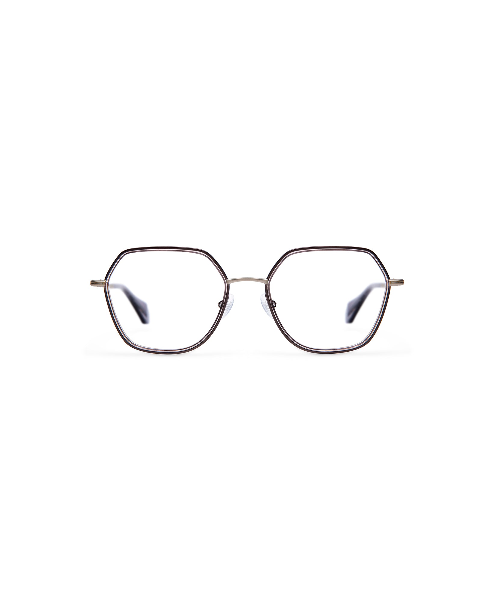 JOLENE: Geométricas Acetato-Metal Rojo optical glasses by GIGI STUDIOS 743