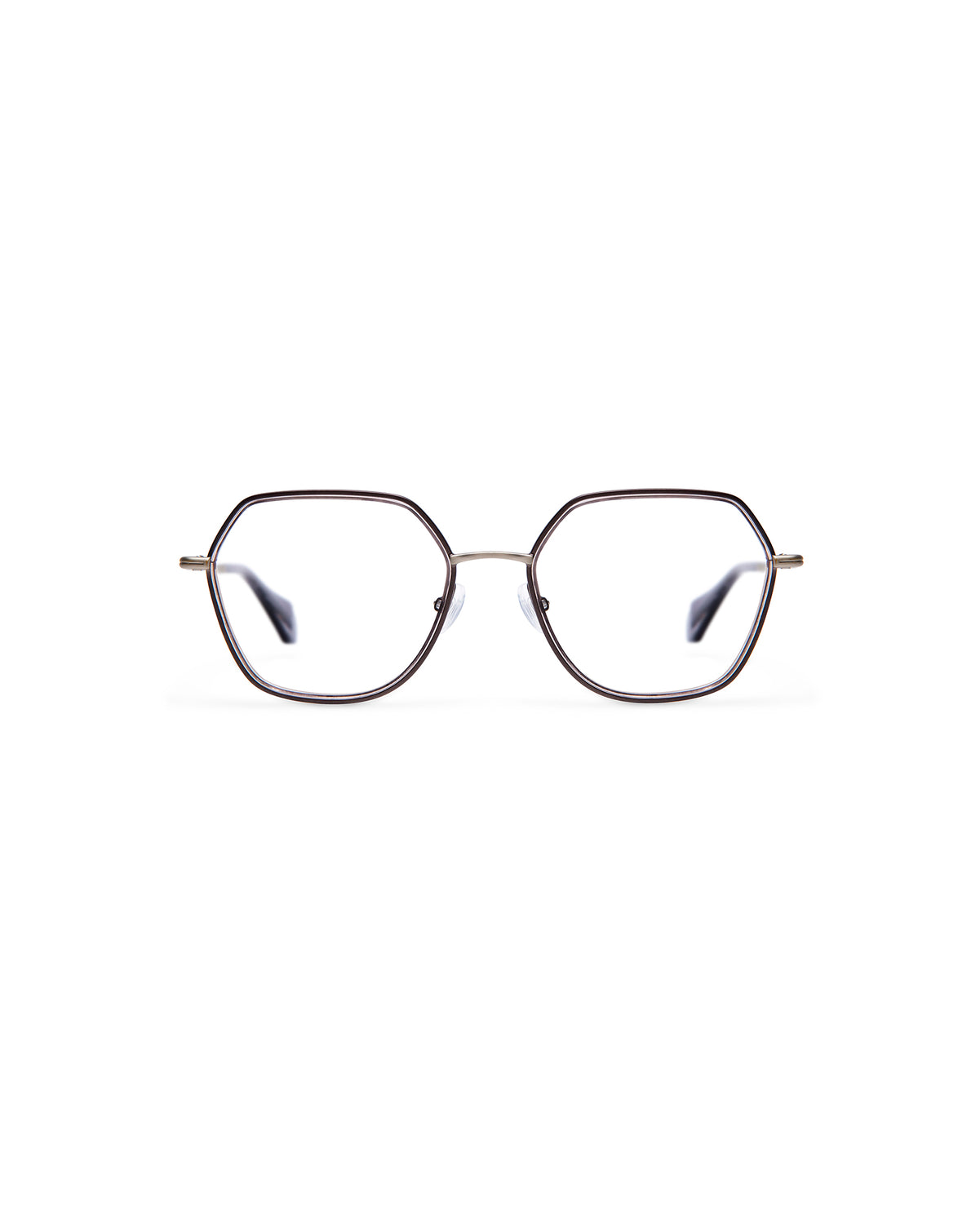 JOLENE: Geométricas Acetato-Metal Rojo optical glasses by GIGI STUDIOS 743