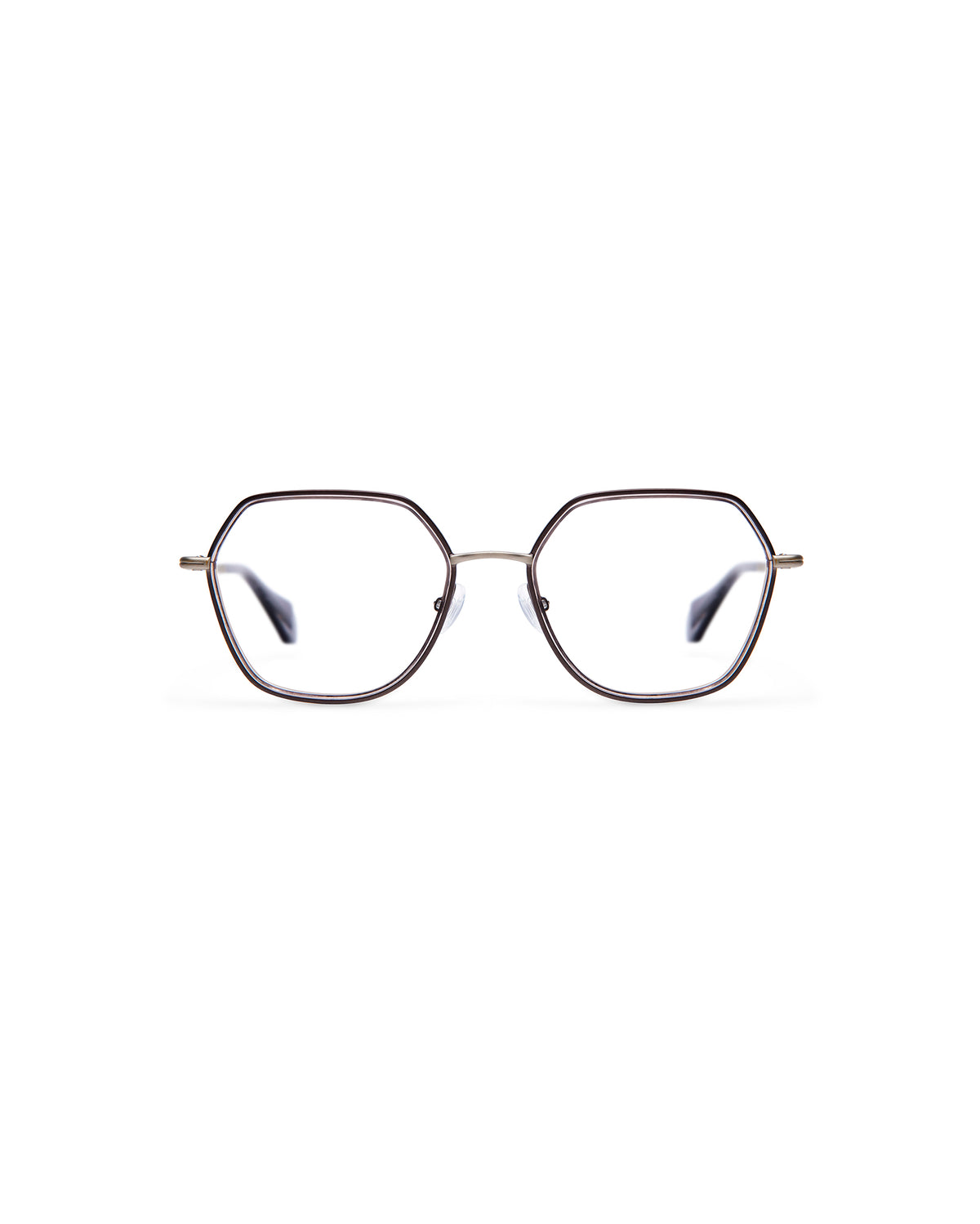 JOLENE: Geométricas Acetato-Metal Rojo optical glasses by GIGI STUDIOS 743