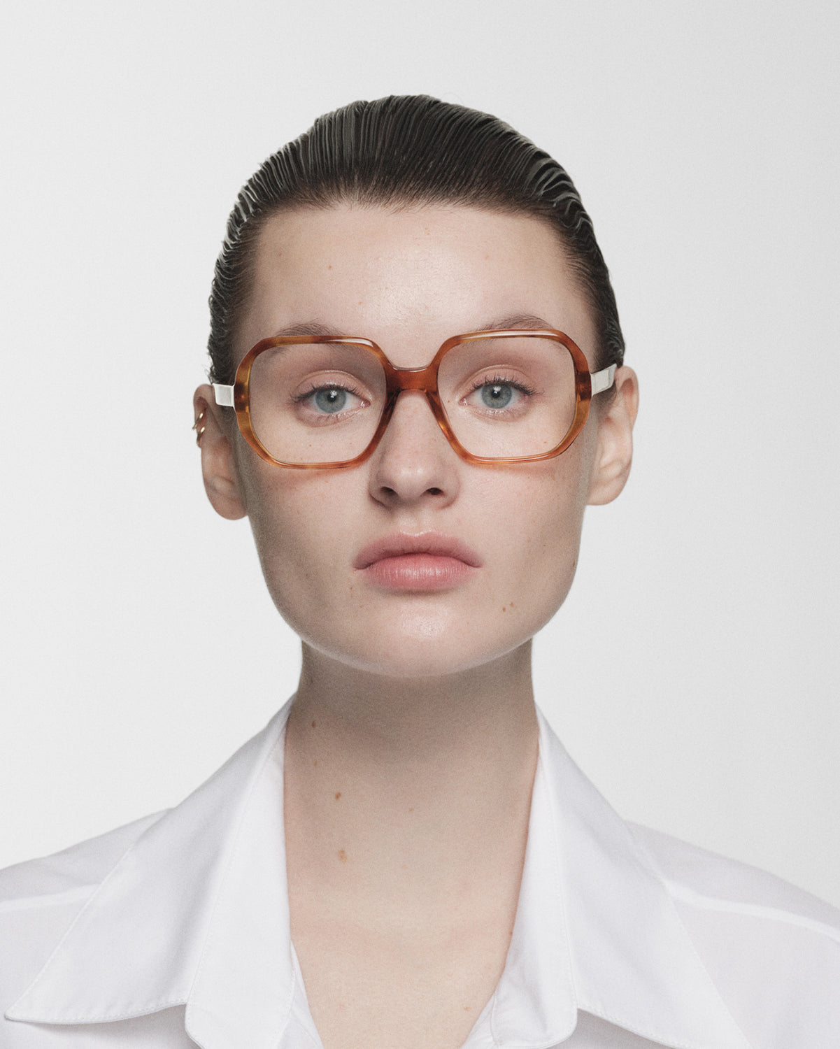 ANASTASIA: Geométricas Acetato Havana optical glasses by GIGI STUDIOS 791