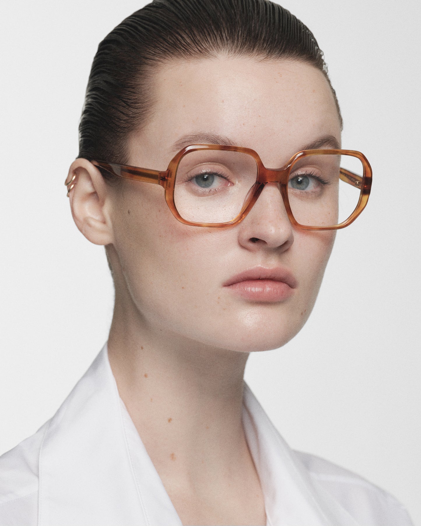 ANASTASIA: Geométricas Acetato Havana optical glasses by GIGI STUDIOS 793