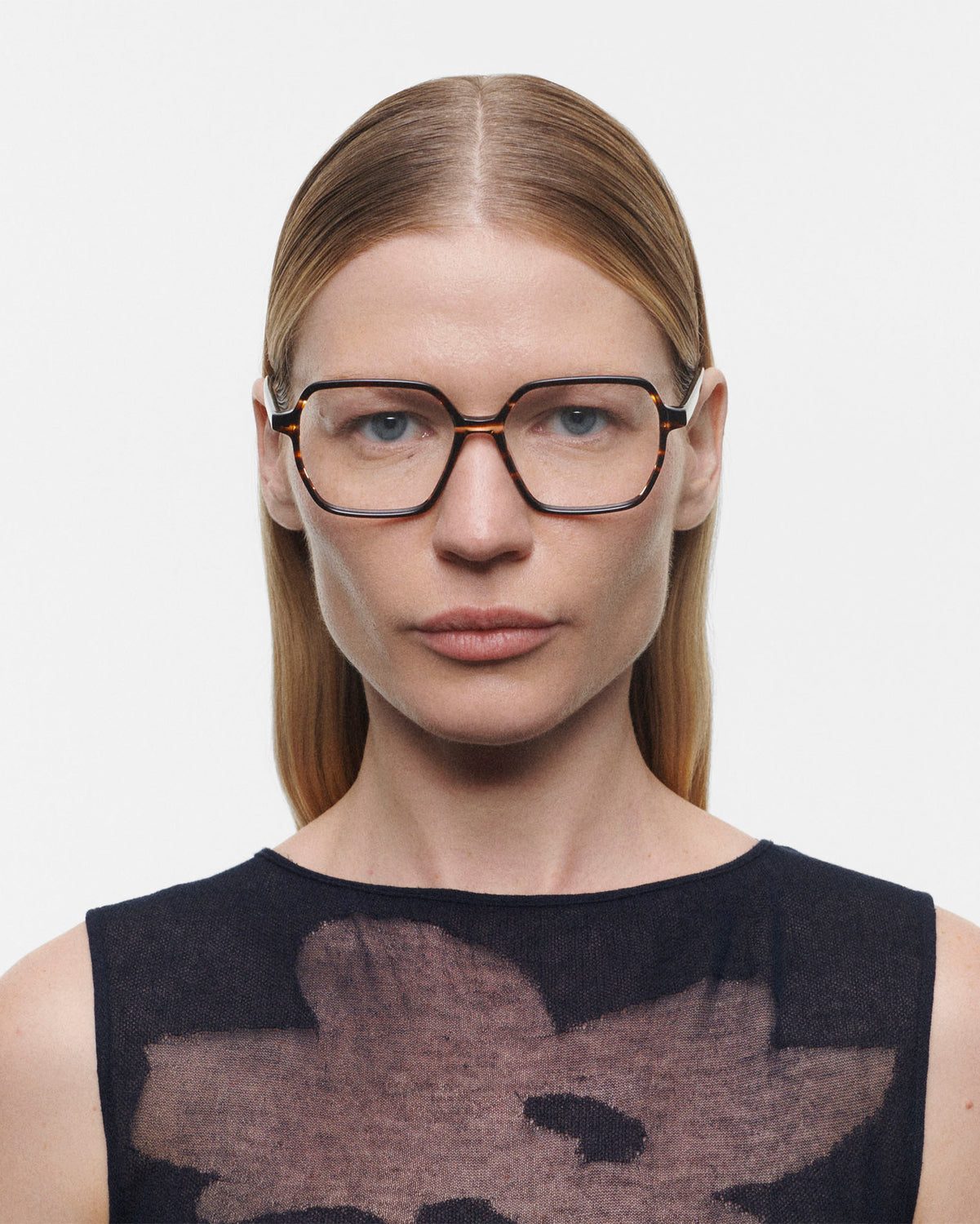 FRESH: Geométricas Acetato Havana optical glasses by GIGI STUDIOS 553