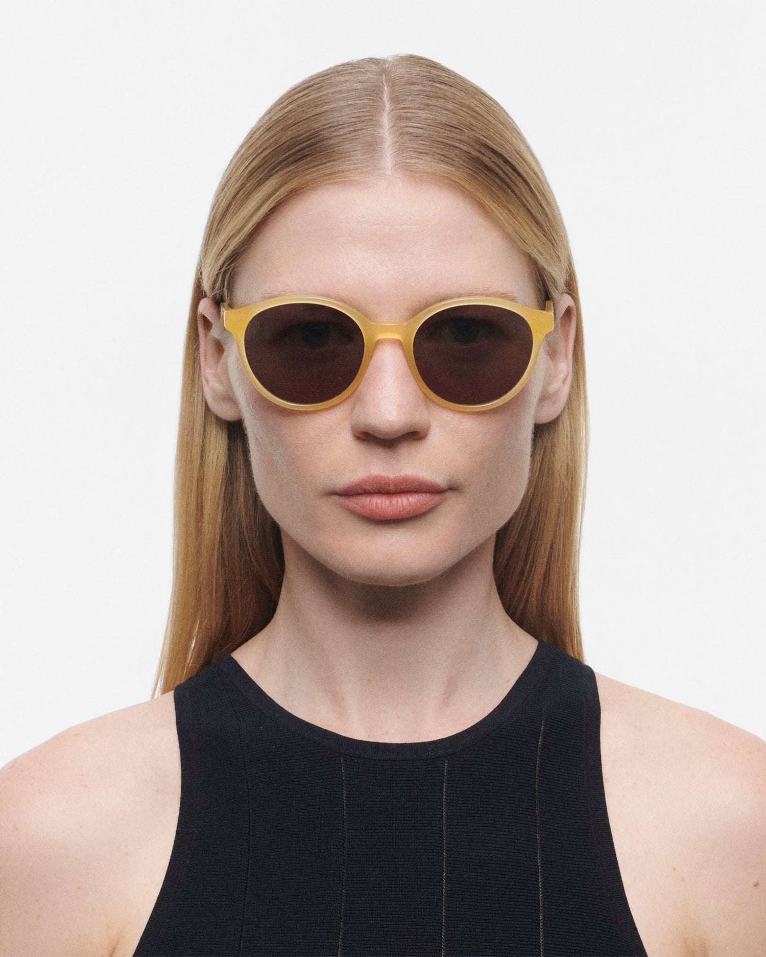 BROOKS: Redondas Acetato Jaune sunglasses by GIGI STUDIOS 595
