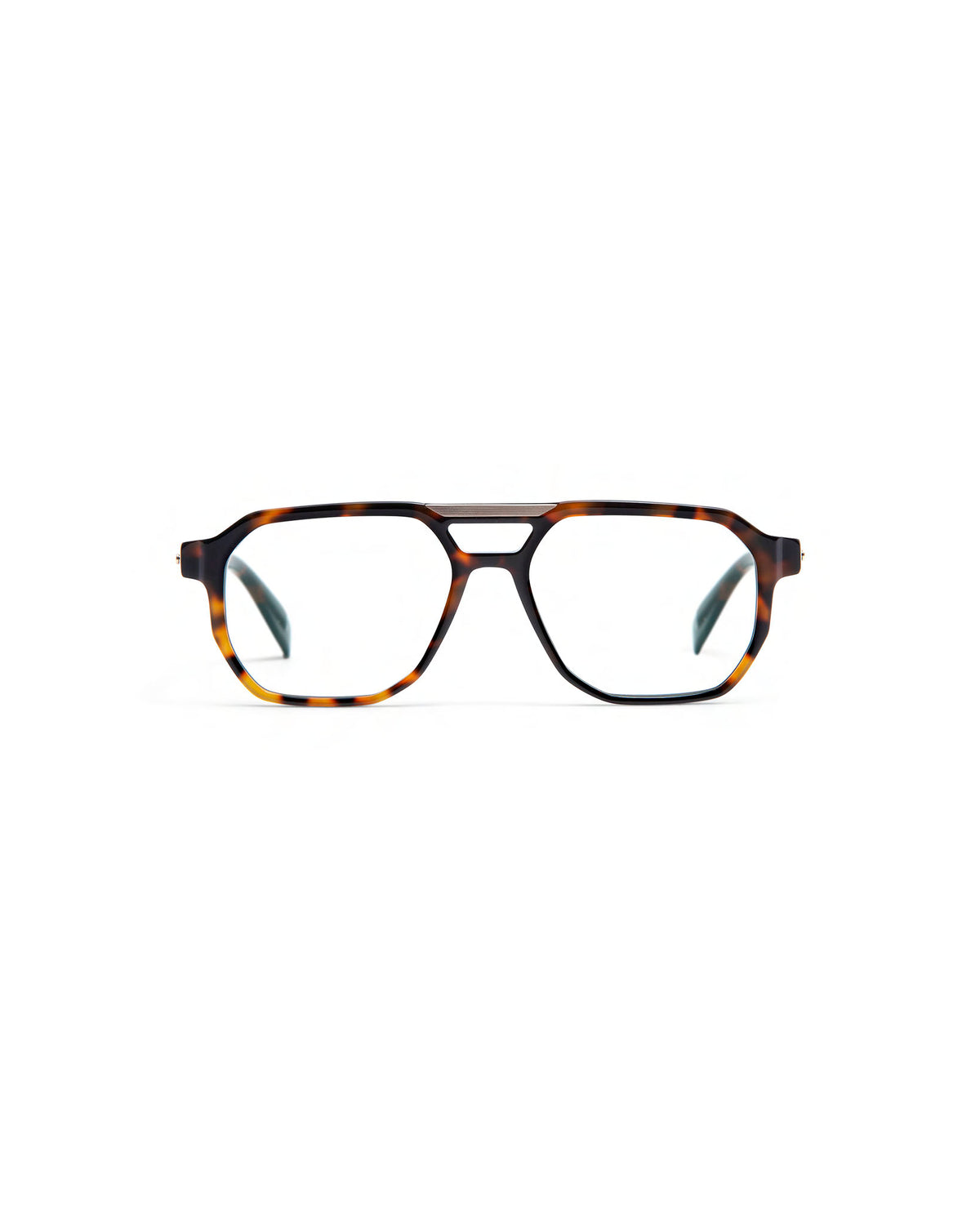 MARCONI: Aviador Acetato-Metal Havana optical glasses by GIGI STUDIOS 615