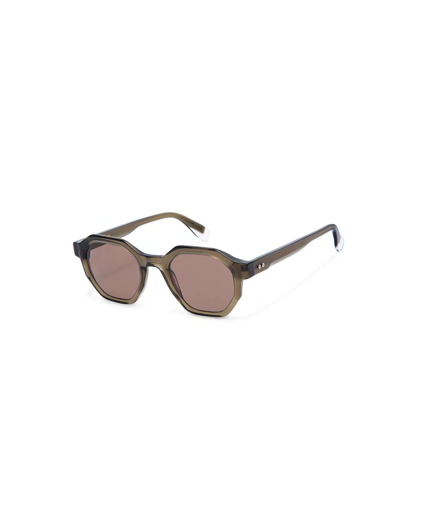 BENZ: Geométricas Acetato Verde sunglasses by GIGI STUDIOS 13