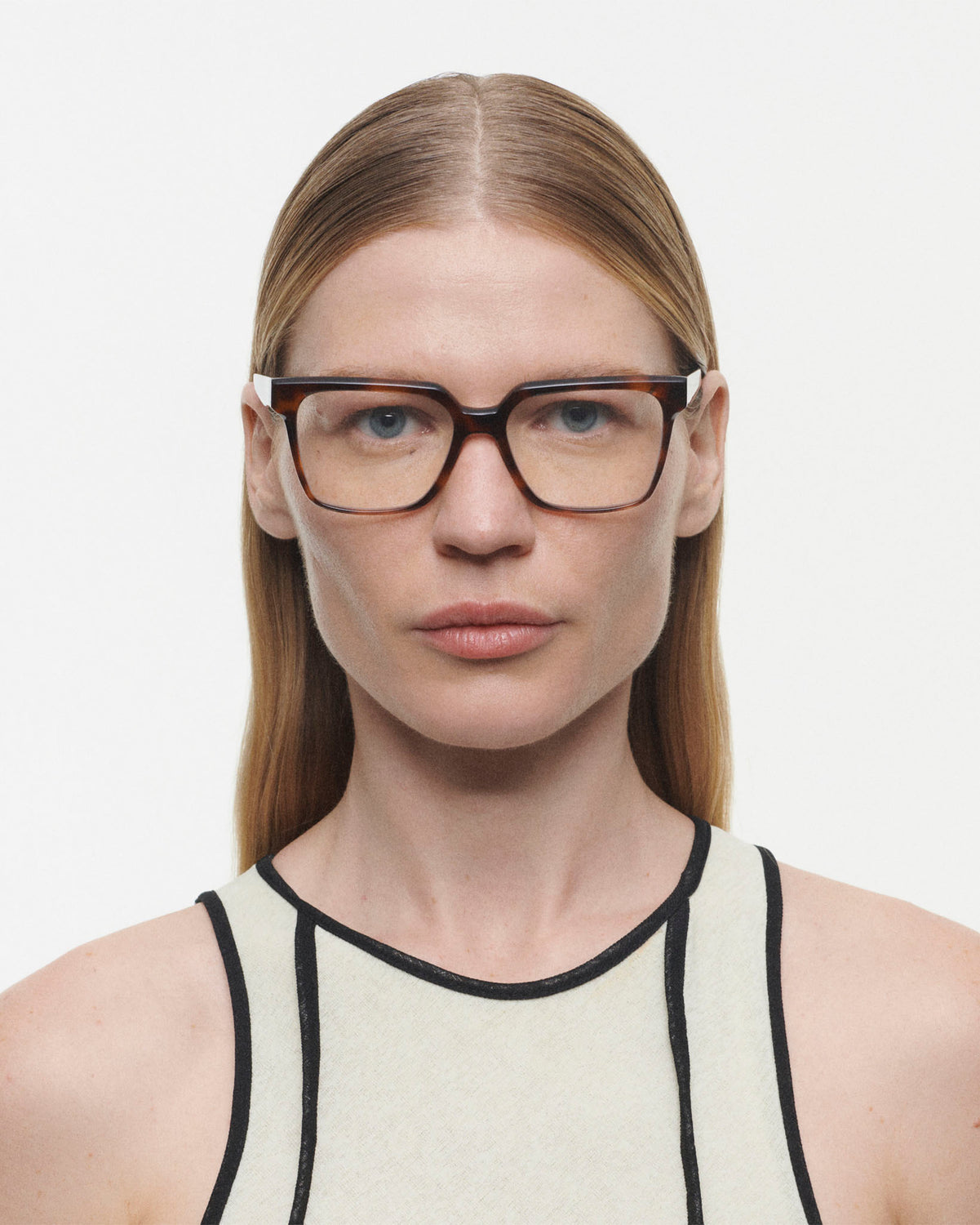 AURA: Cuadrada Acetato Havana optical glasses by GIGI STUDIOS 3809