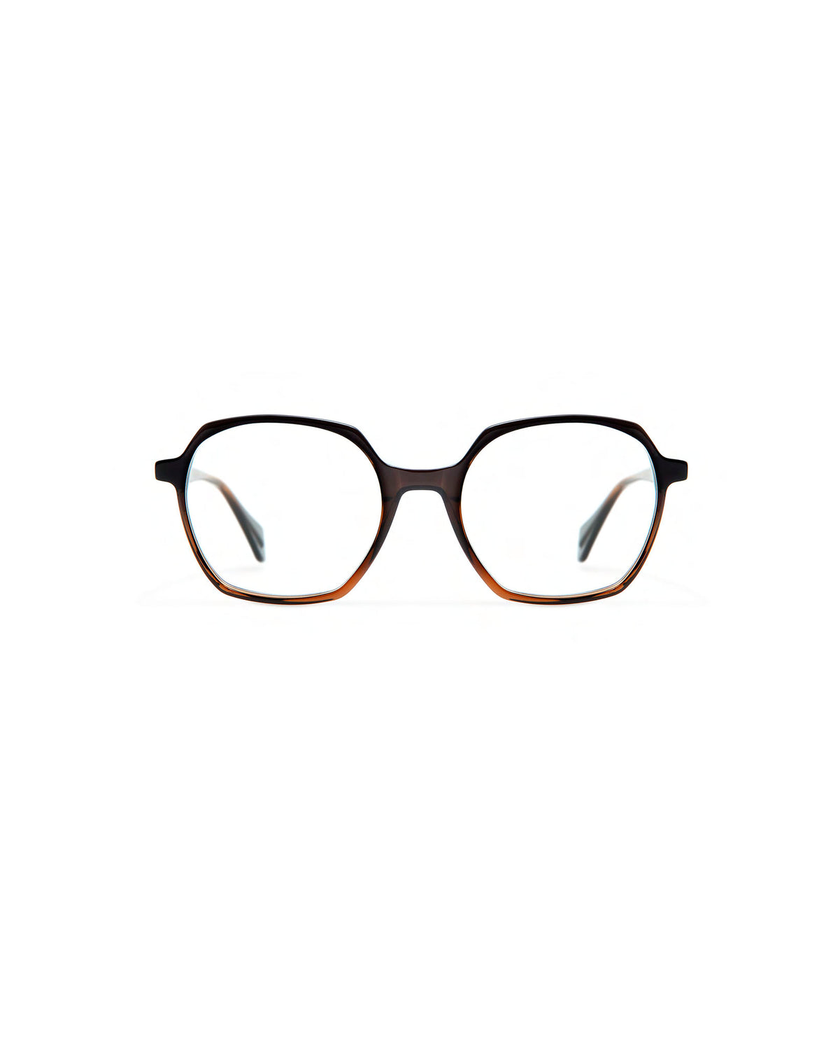 ABIGAIL: Geométricas Acetato Marrón optical glasses by GIGI STUDIOS 338