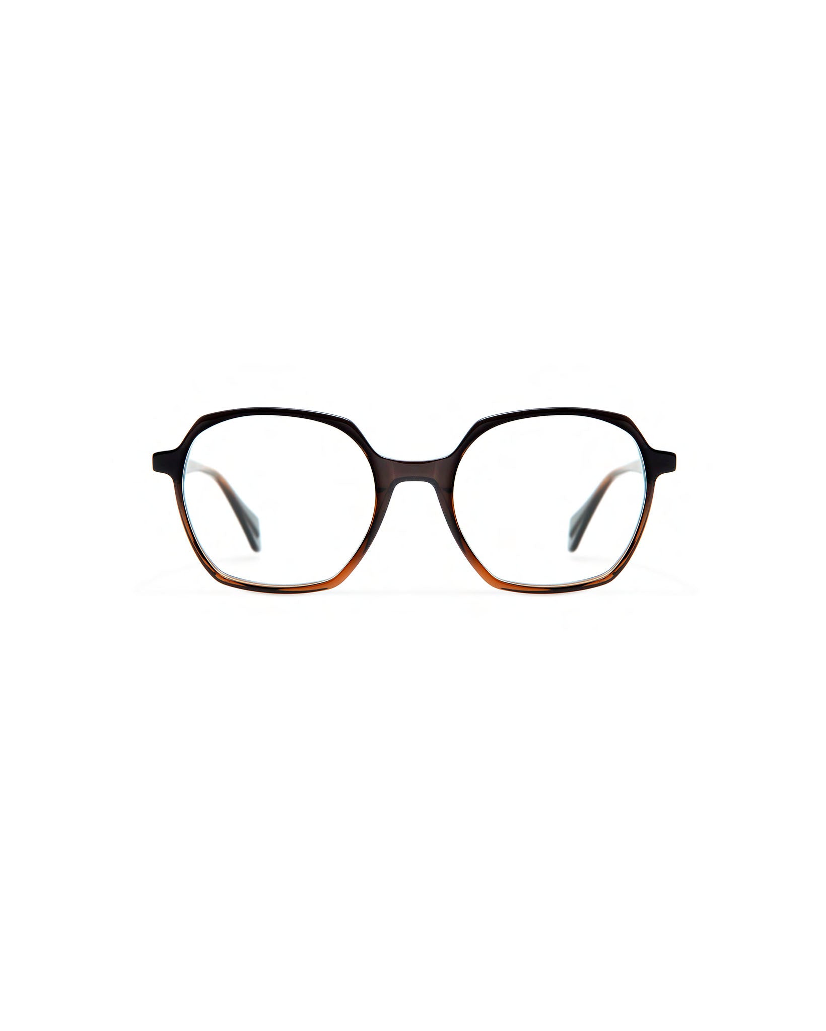 ABIGAIL: Geométricas Acetato Marrón optical glasses by GIGI STUDIOS 338