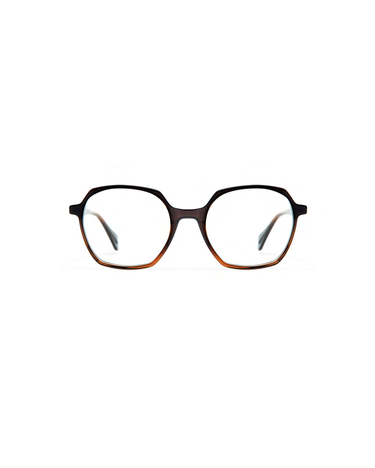 ABIGAIL: Geométricas Acetato Marrón optical glasses by GIGI STUDIOS 338