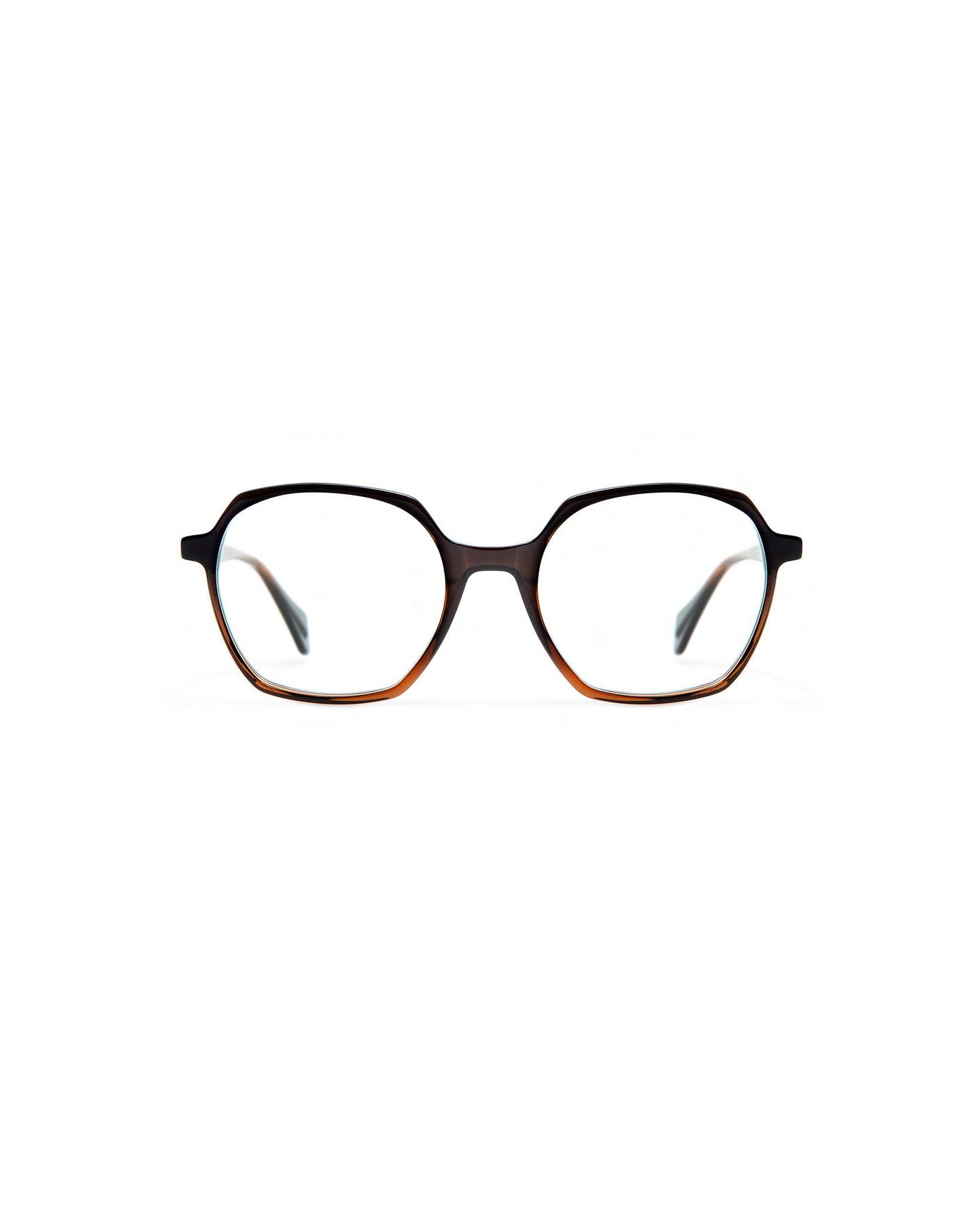 ABIGAIL: Geométricas Acetato Marrón optical glasses by GIGI STUDIOS 338
