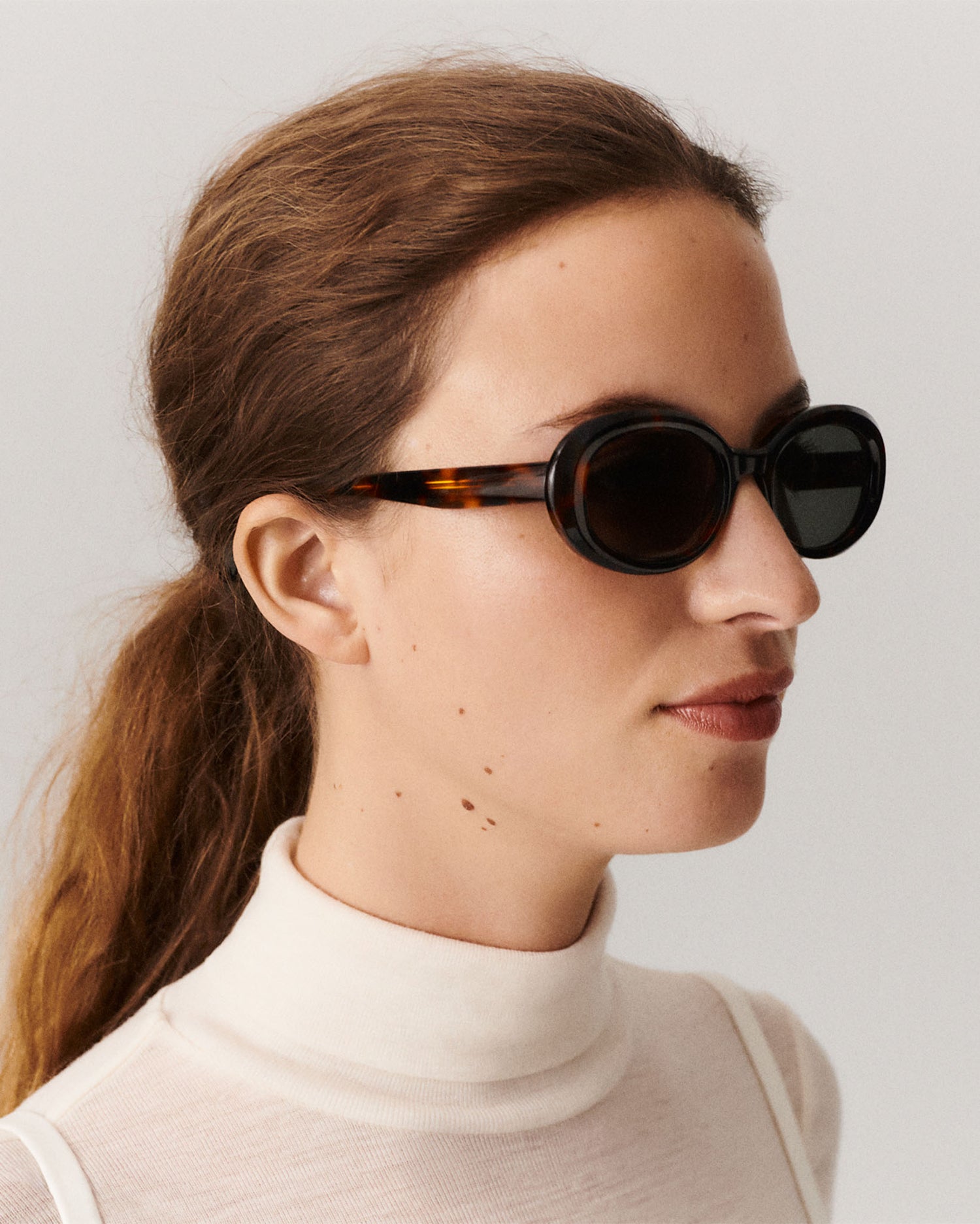 ANJA: Redondas Acetato Havana sunglasses by GIGI STUDIOS 199
