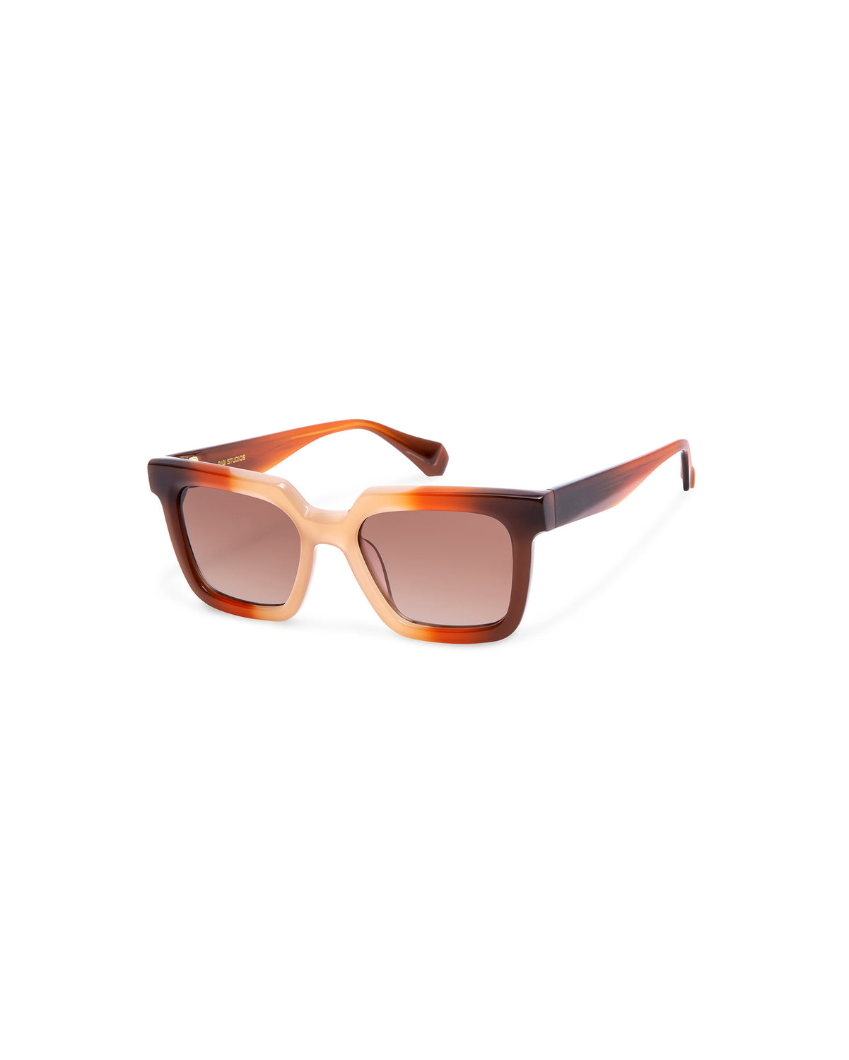 MARZIA: Cuadrada Acetato Orange sunglasses by GIGI STUDIOS 273