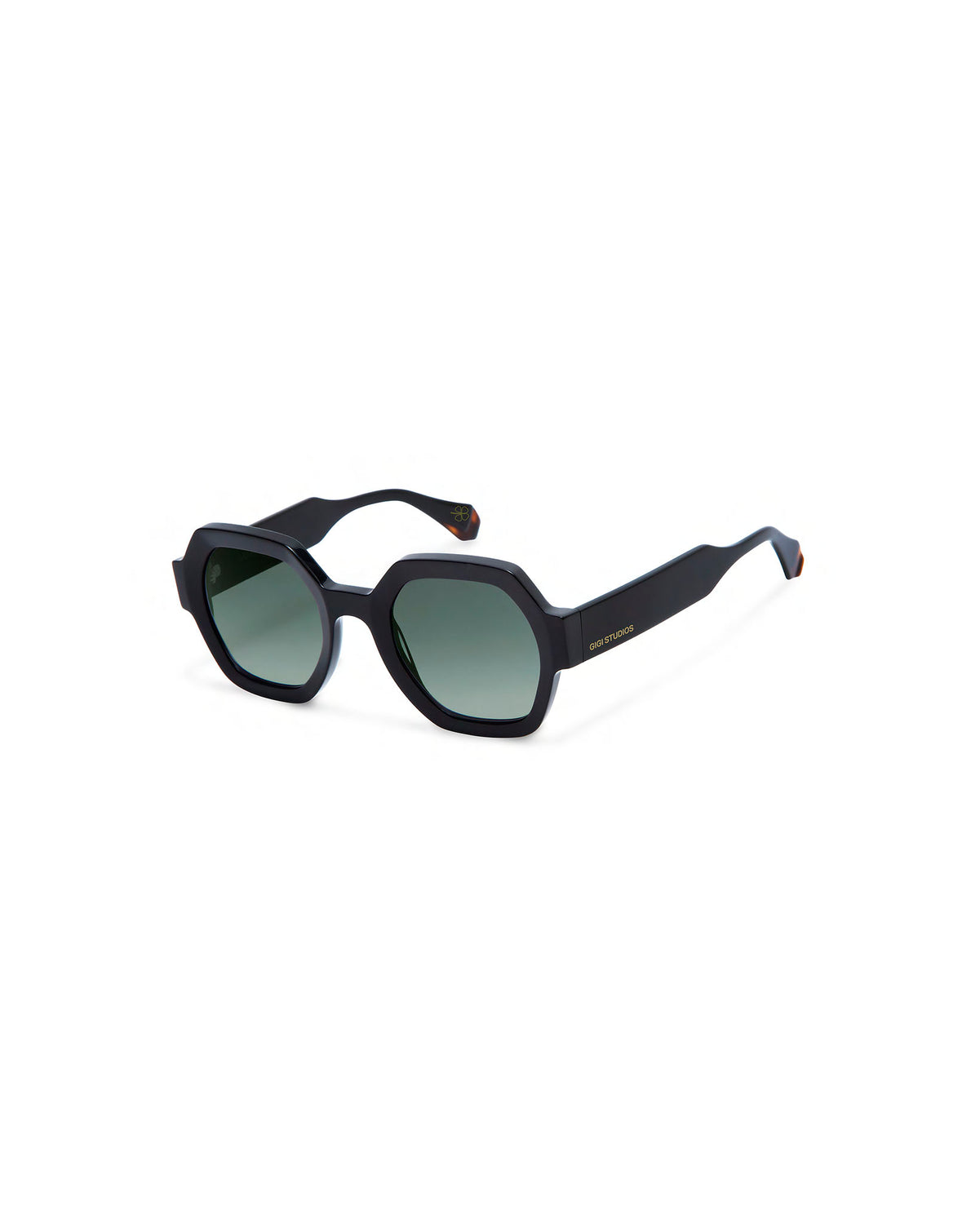 GRACE: Geométricas Acetato Noir sunglasses by GIGI STUDIOS 3880