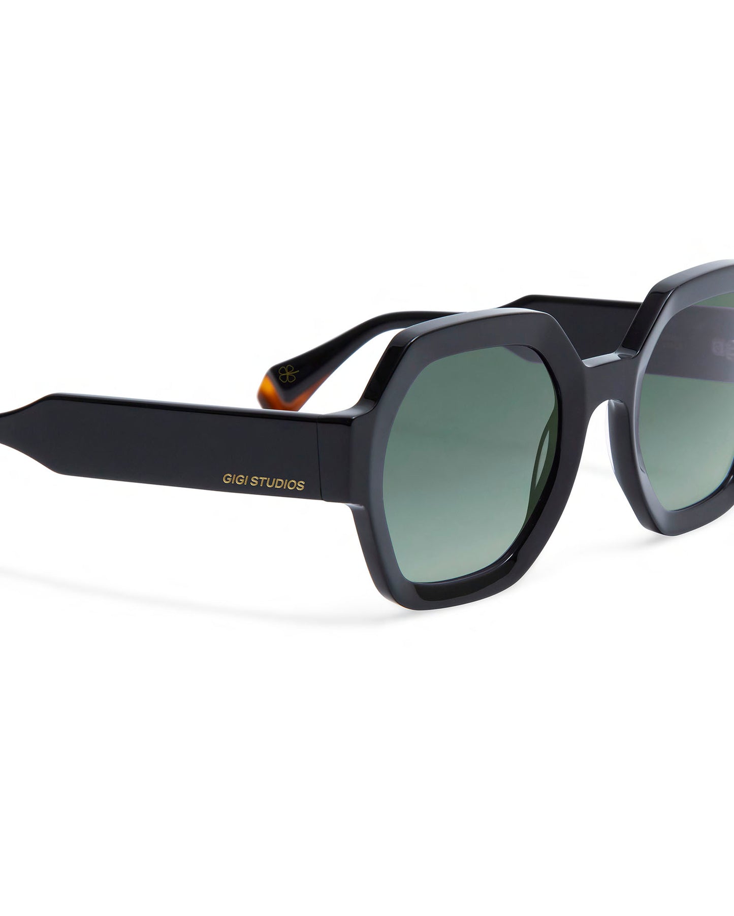 GRACE: Geométricas Acetato Noir sunglasses by GIGI STUDIOS 3881