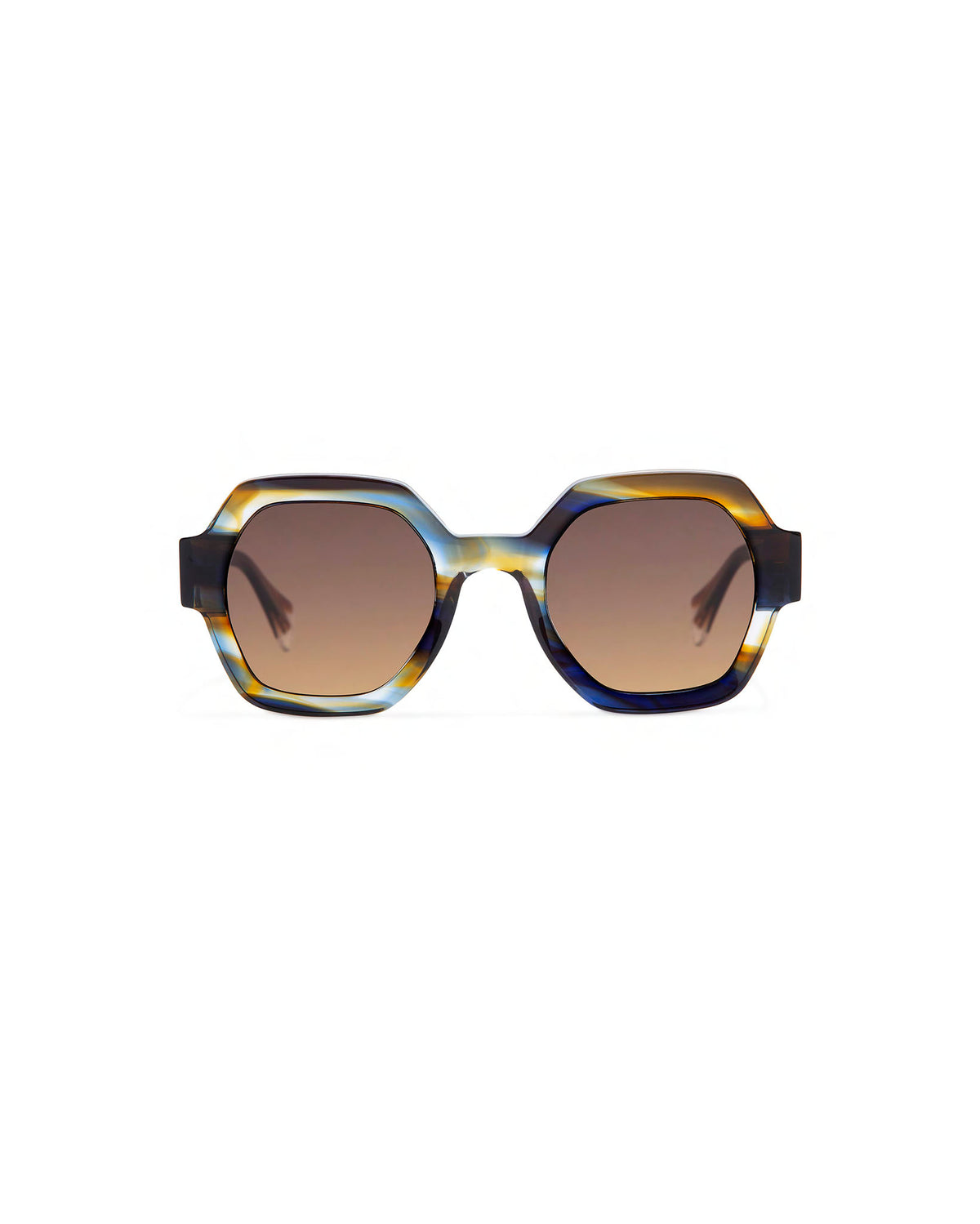 GRACE: Geométricas Acetato Azul sunglasses by GIGI STUDIOS 24