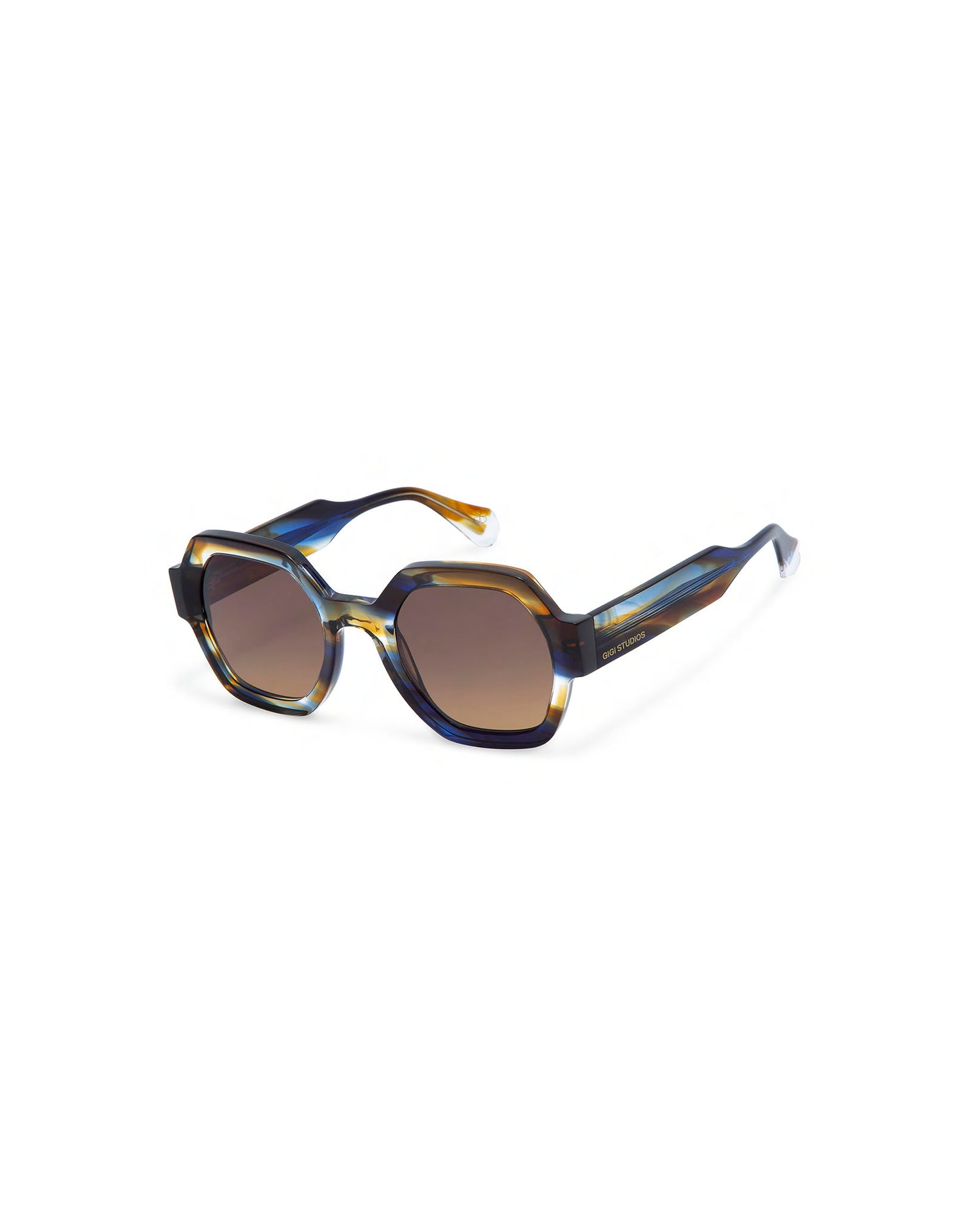 GRACE: Geométricas Acetato Azul sunglasses by GIGI STUDIOS 25