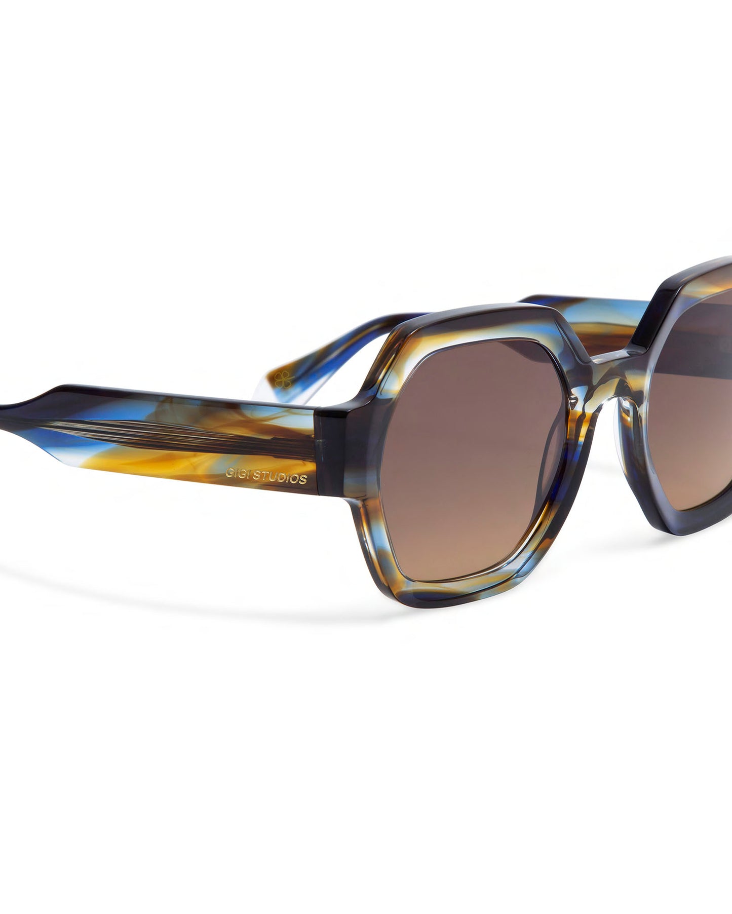 GRACE: Geométricas Acetato Azul sunglasses by GIGI STUDIOS 26