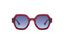 GRACE: Geométricas Acetato Rojo sunglasses by GIGI STUDIOS 3884