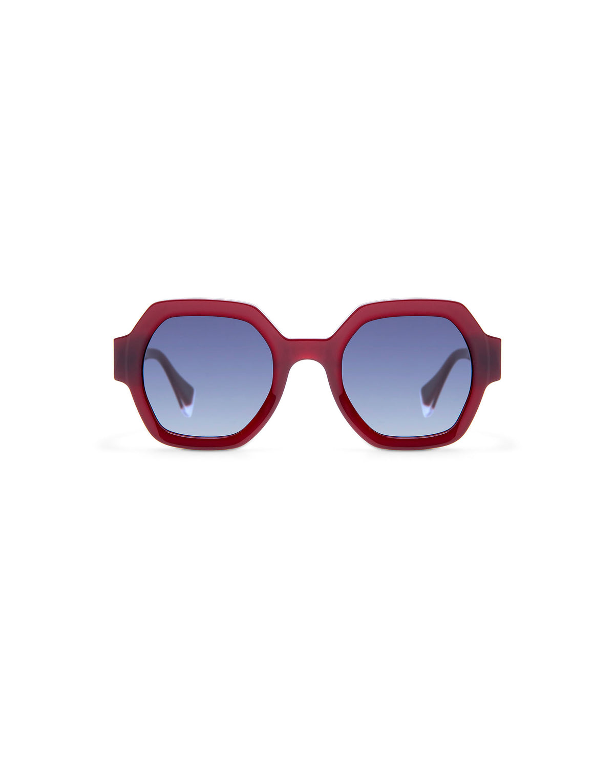 GRACE: Geométricas Acetato Rojo sunglasses by GIGI STUDIOS 3884