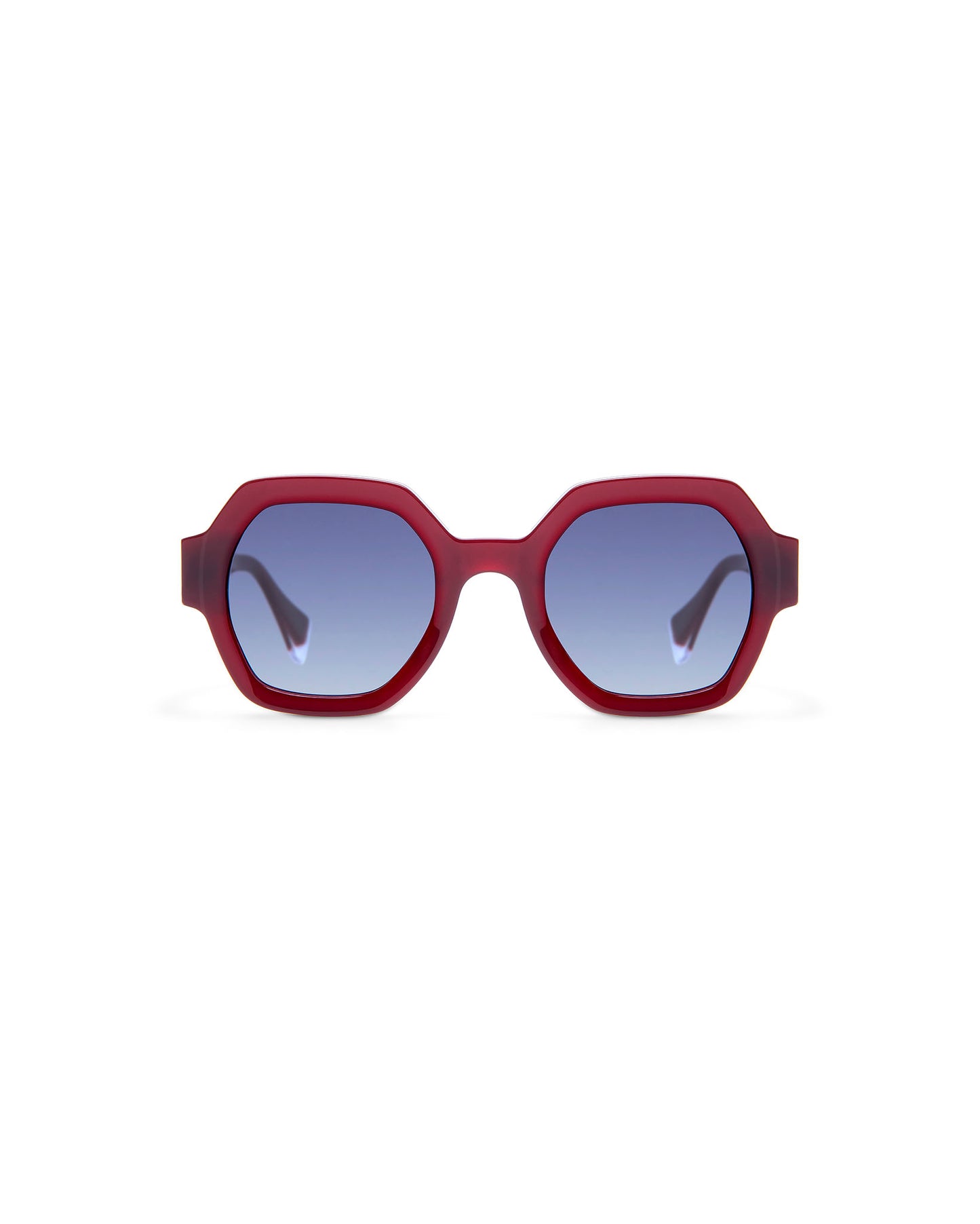 GRACE: Geométricas Acetato Rojo sunglasses by GIGI STUDIOS 3884