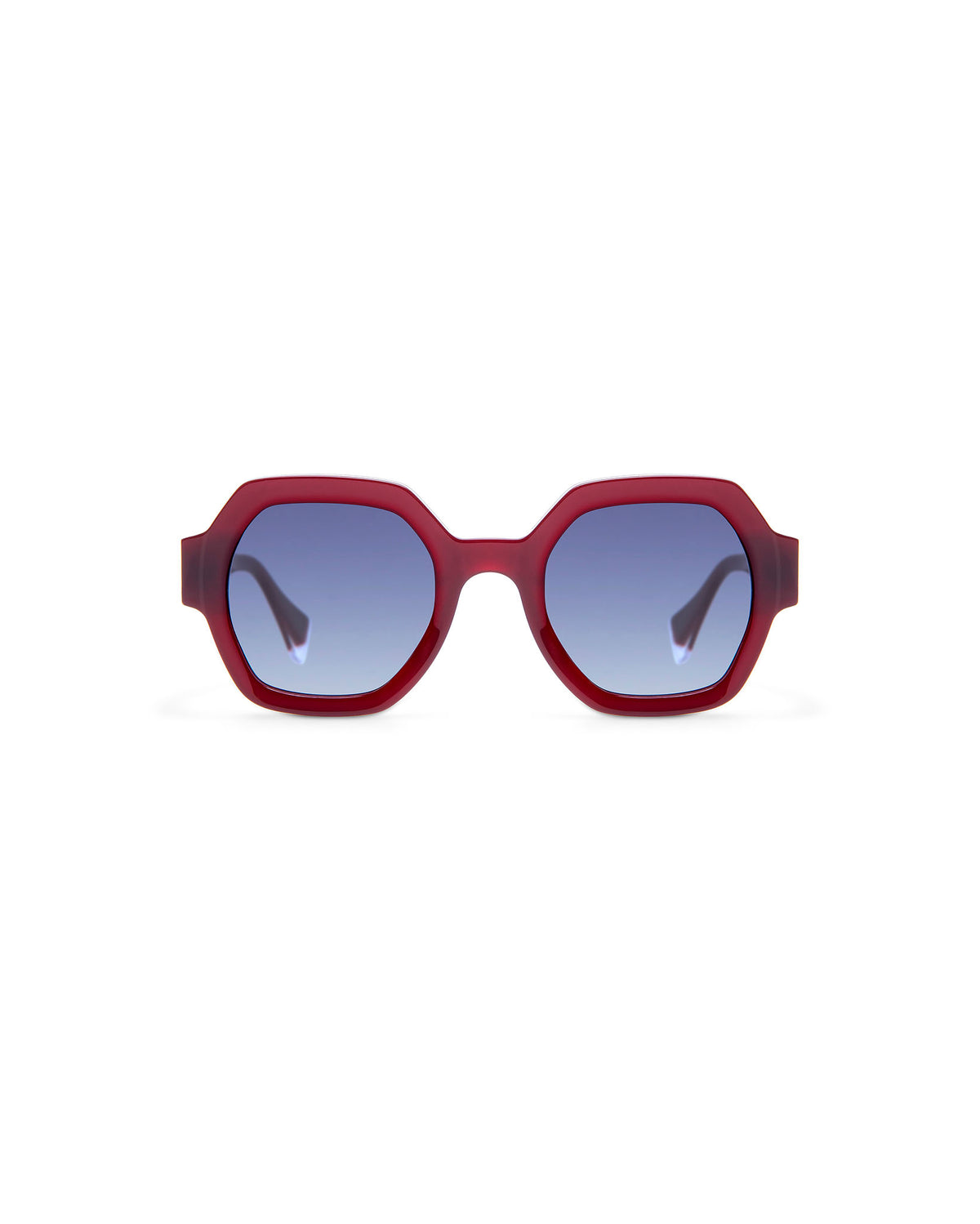 GRACE: Geométricas Acetato Rojo sunglasses by GIGI STUDIOS 3884