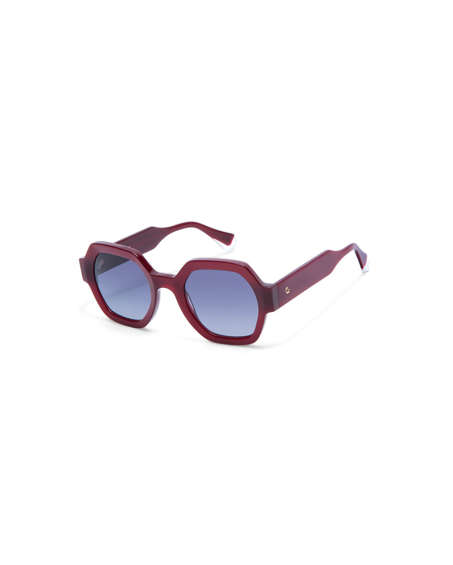 GRACE: Geométricas Acetato Rojo sunglasses by GIGI STUDIOS 3885
