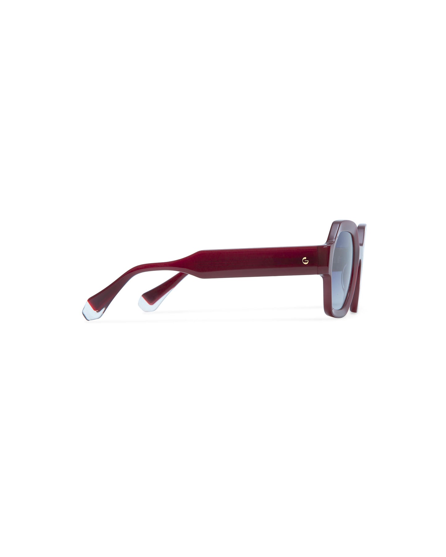 GRACE: Geométricas Acetato Rojo sunglasses by GIGI STUDIOS 3887