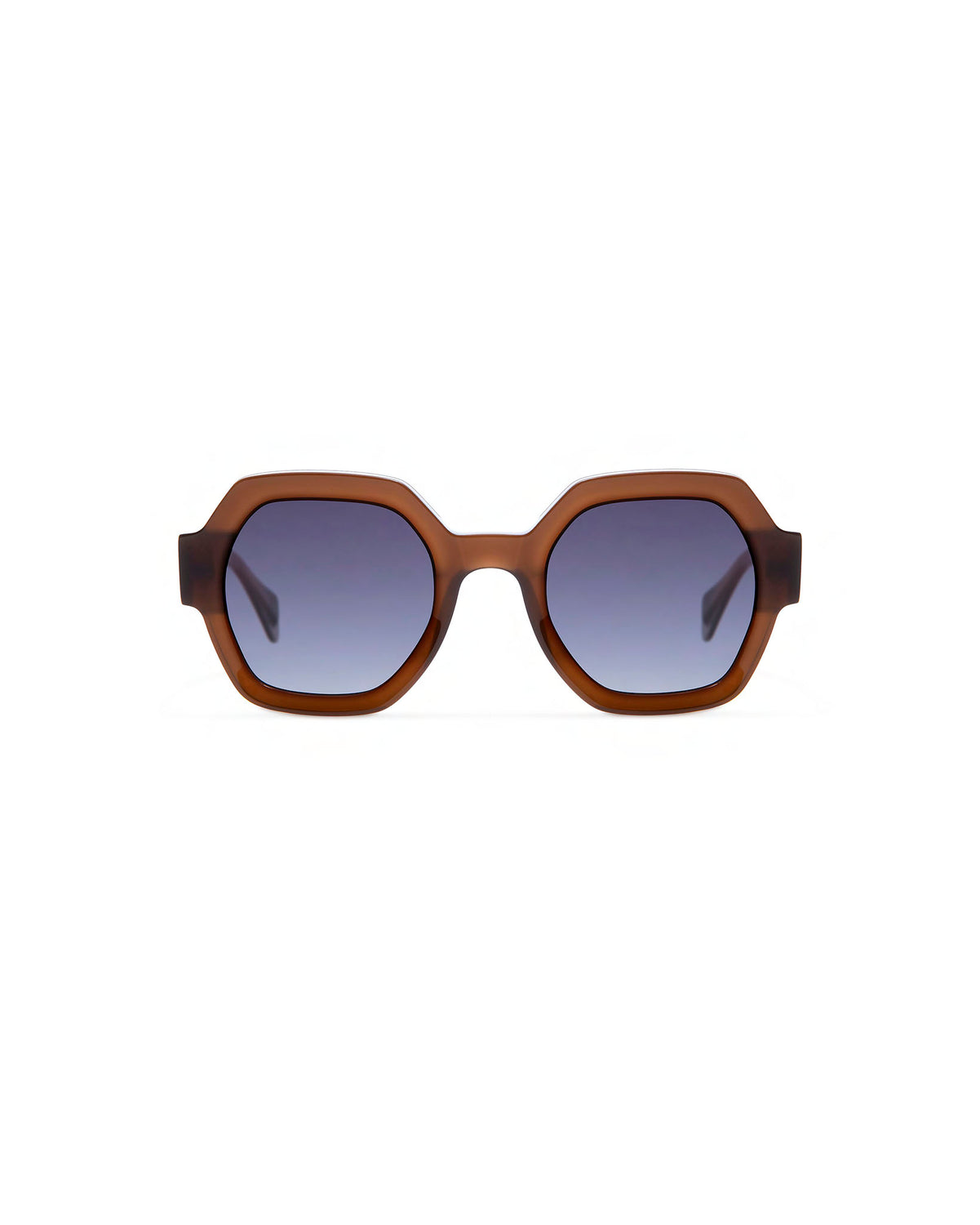 GRACE: Geométricas Acetato Marrón sunglasses by GIGI STUDIOS 3889