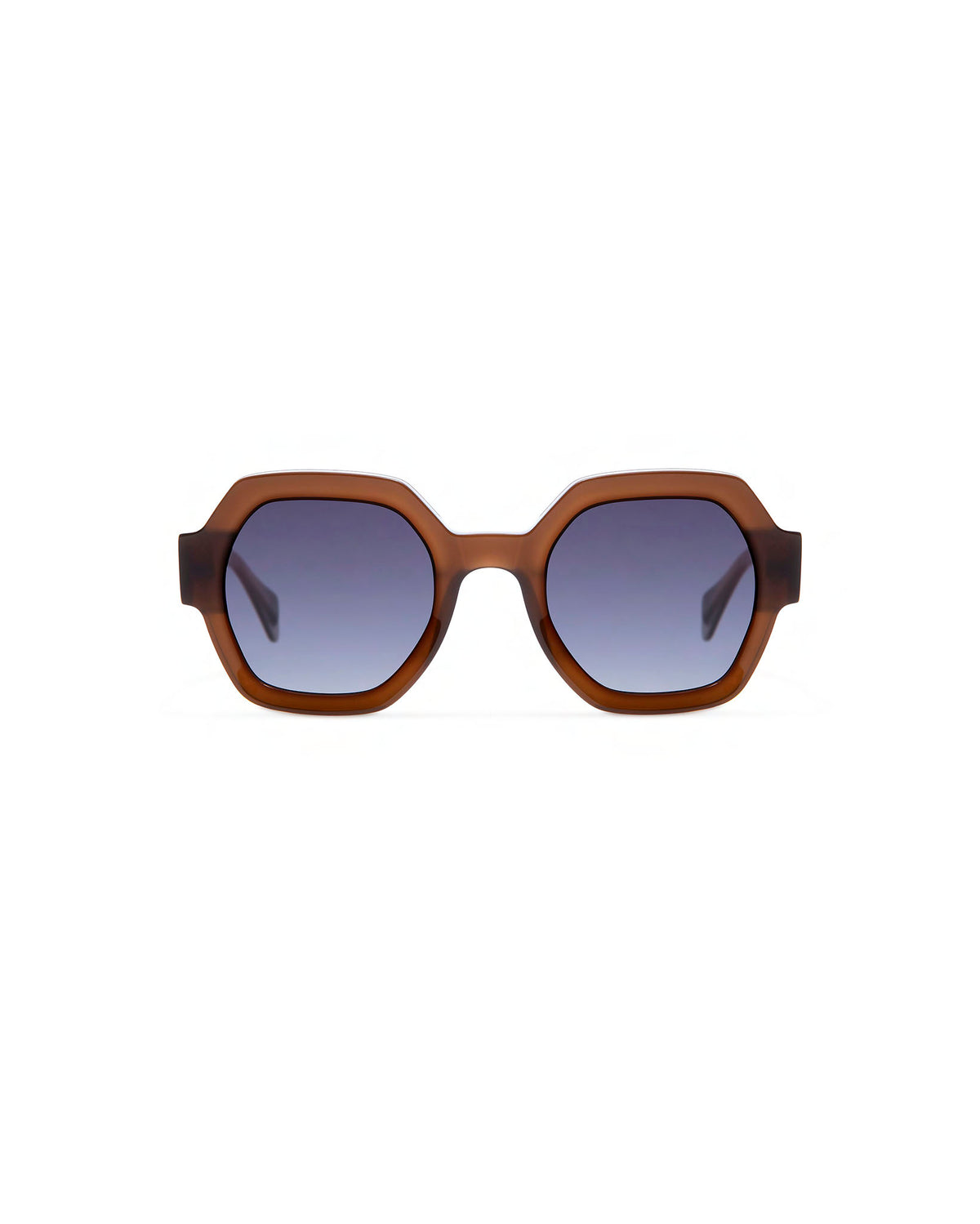 GRACE: Geométricas Acetato Marrón sunglasses by GIGI STUDIOS 3889