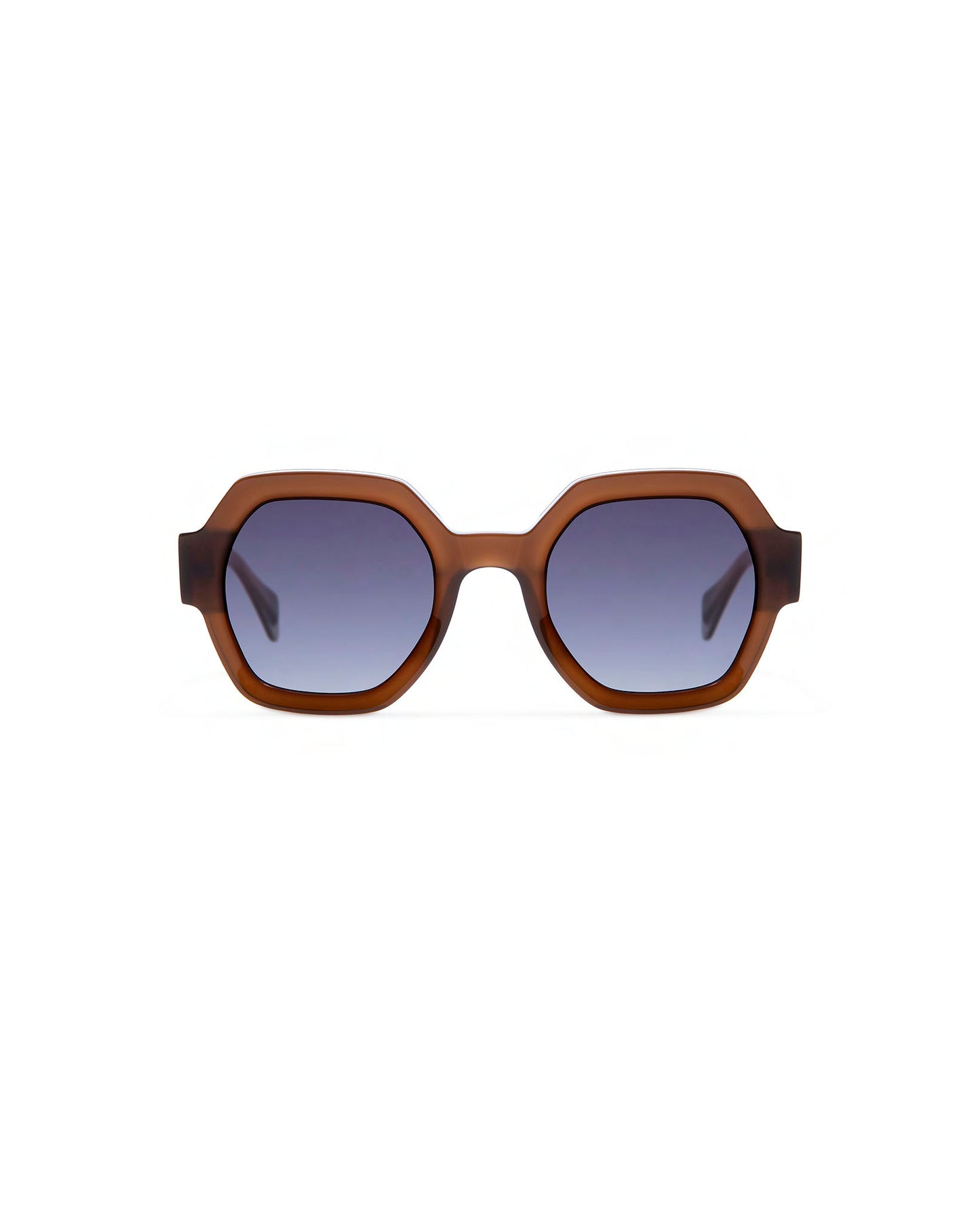GRACE: Geométricas Acetato Marrón sunglasses by GIGI STUDIOS 3889