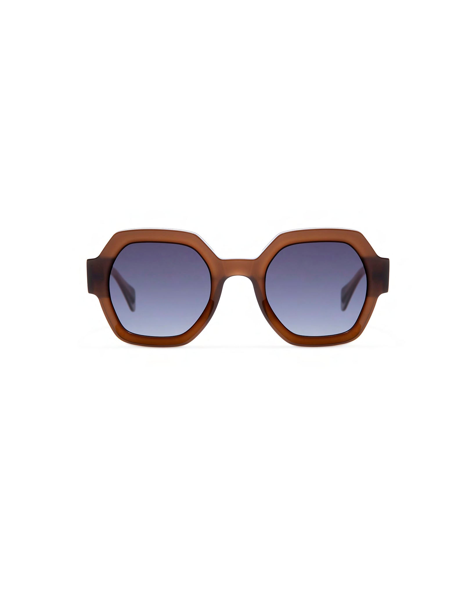 GRACE: Geométricas Acetato Marrón sunglasses by GIGI STUDIOS 3889