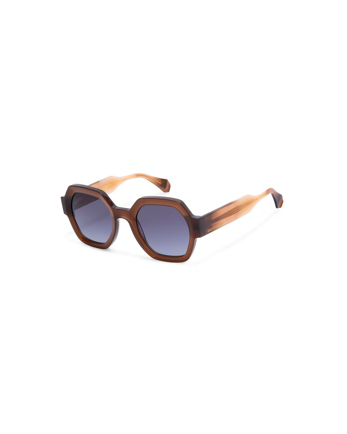 GRACE: Geométricas Acetato Marrón sunglasses by GIGI STUDIOS 3891