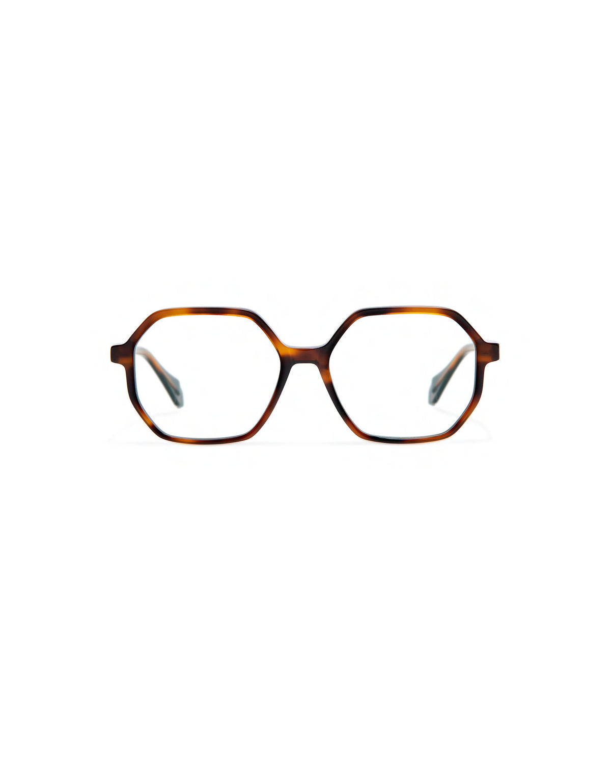ENRICA: Geométricas Acetato Havana optical glasses by GIGI STUDIOS 3912