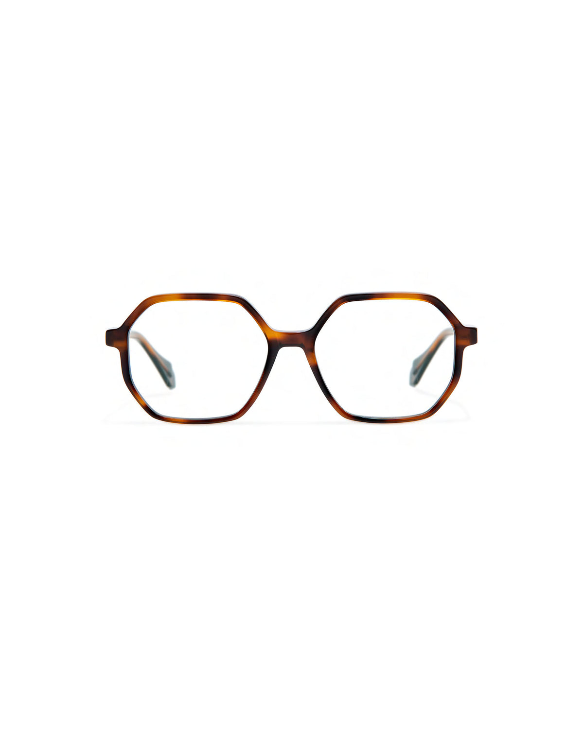 ENRICA: Geométricas Acetato Havana optical glasses by GIGI STUDIOS 3912