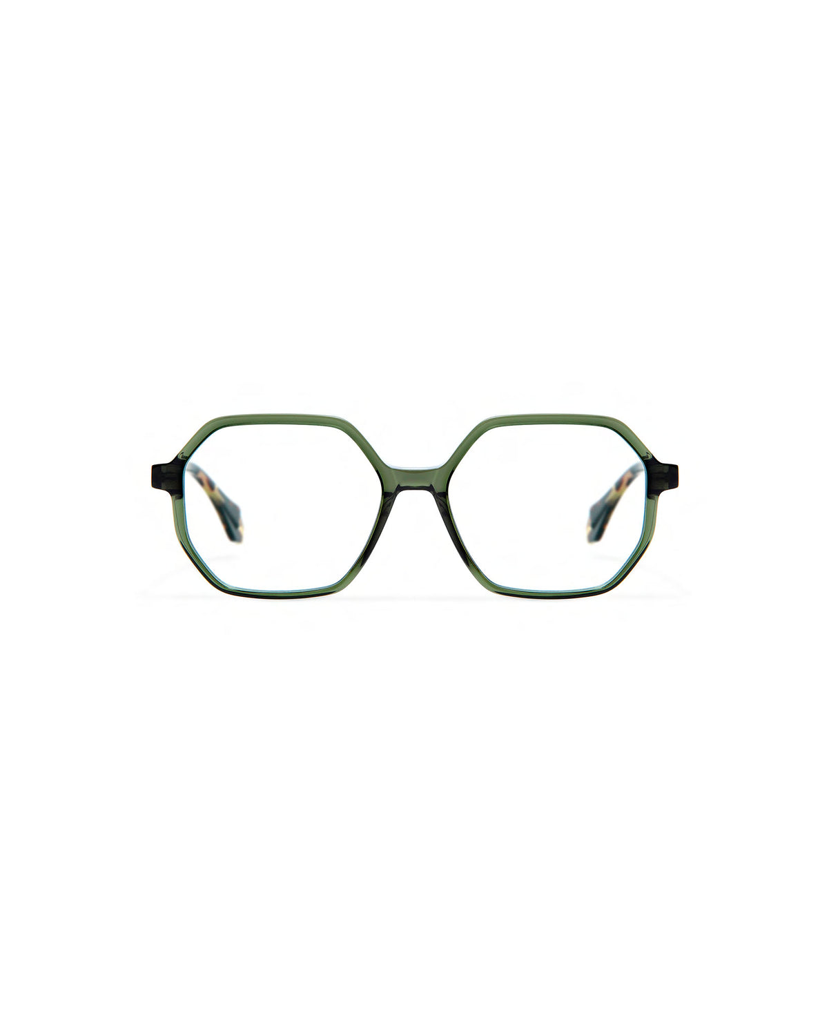 ENRICA: Geométricas Acetato Verde optical glasses by GIGI STUDIOS 3917