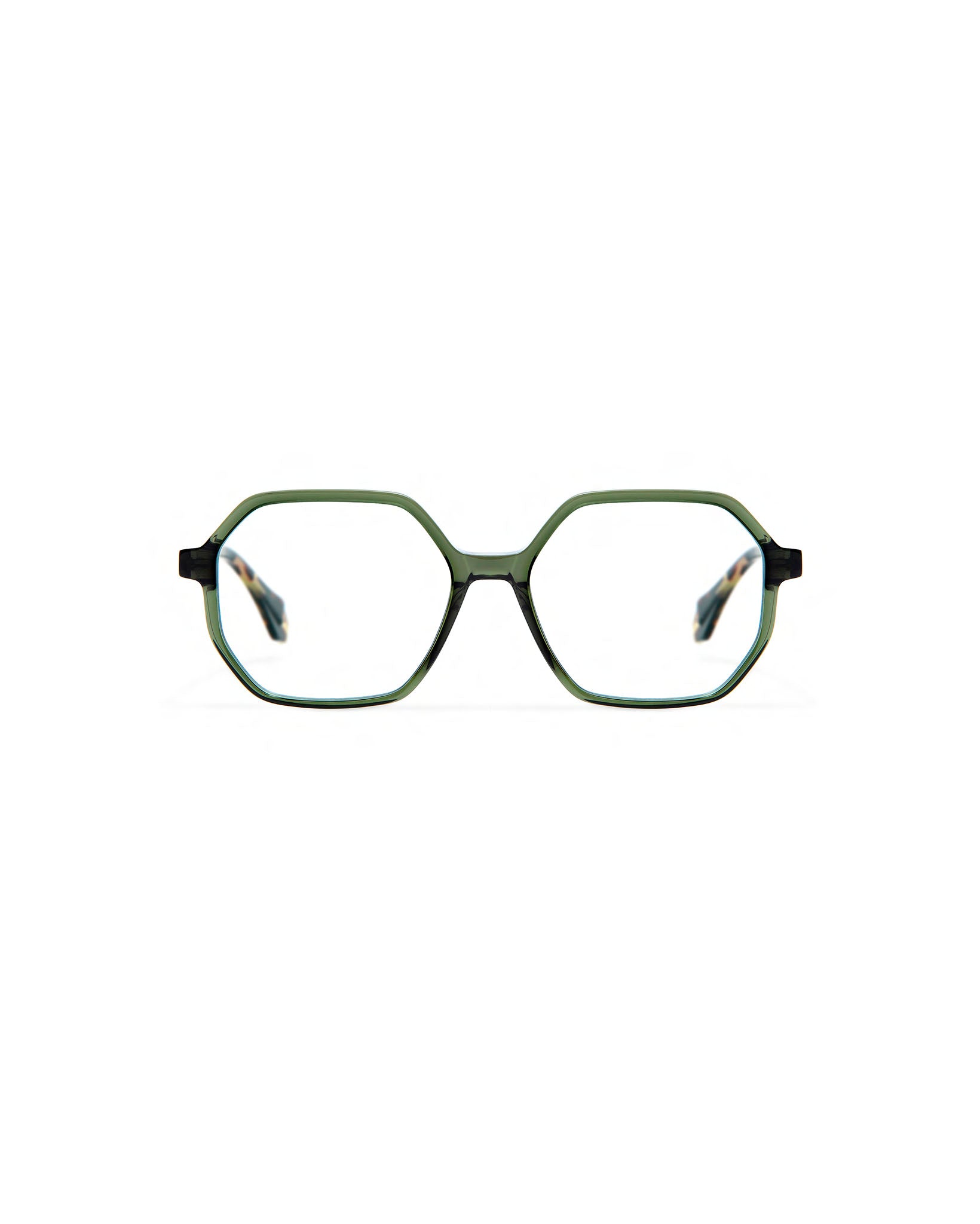 ENRICA: Geométricas Acetato Verde optical glasses by GIGI STUDIOS 3917