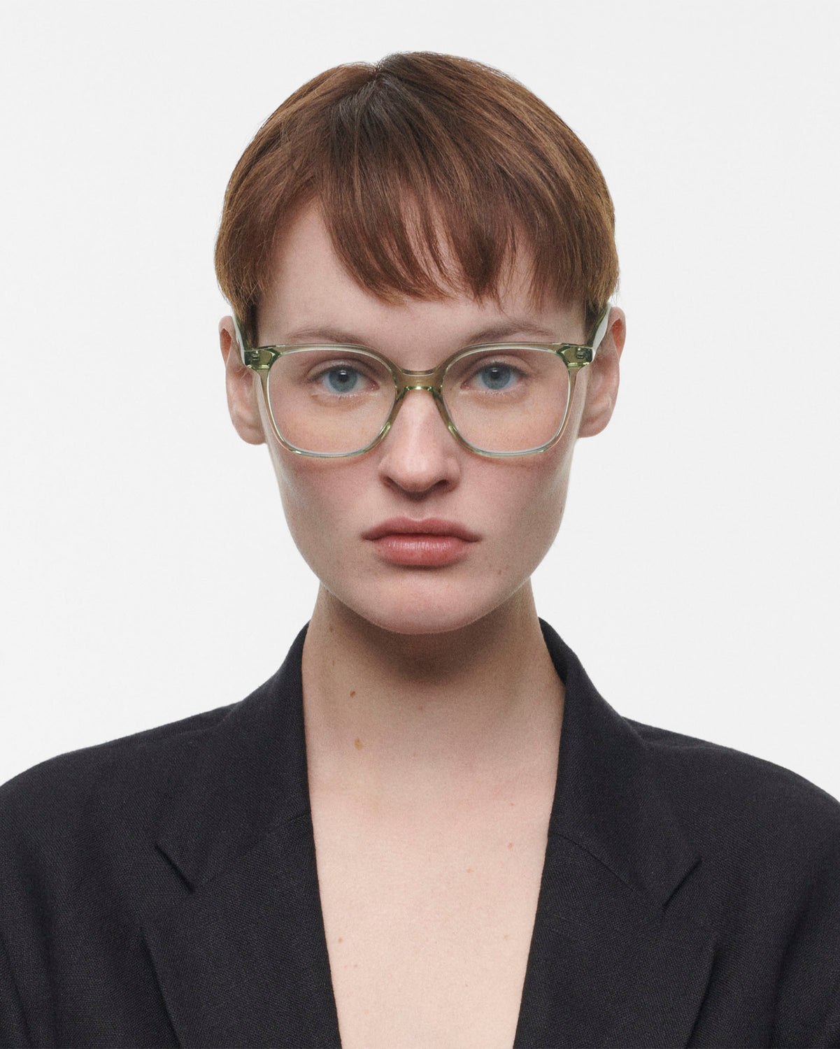 LUCIE: Cuadrada Acetato Verde optical glasses by GIGI STUDIOS 3924
