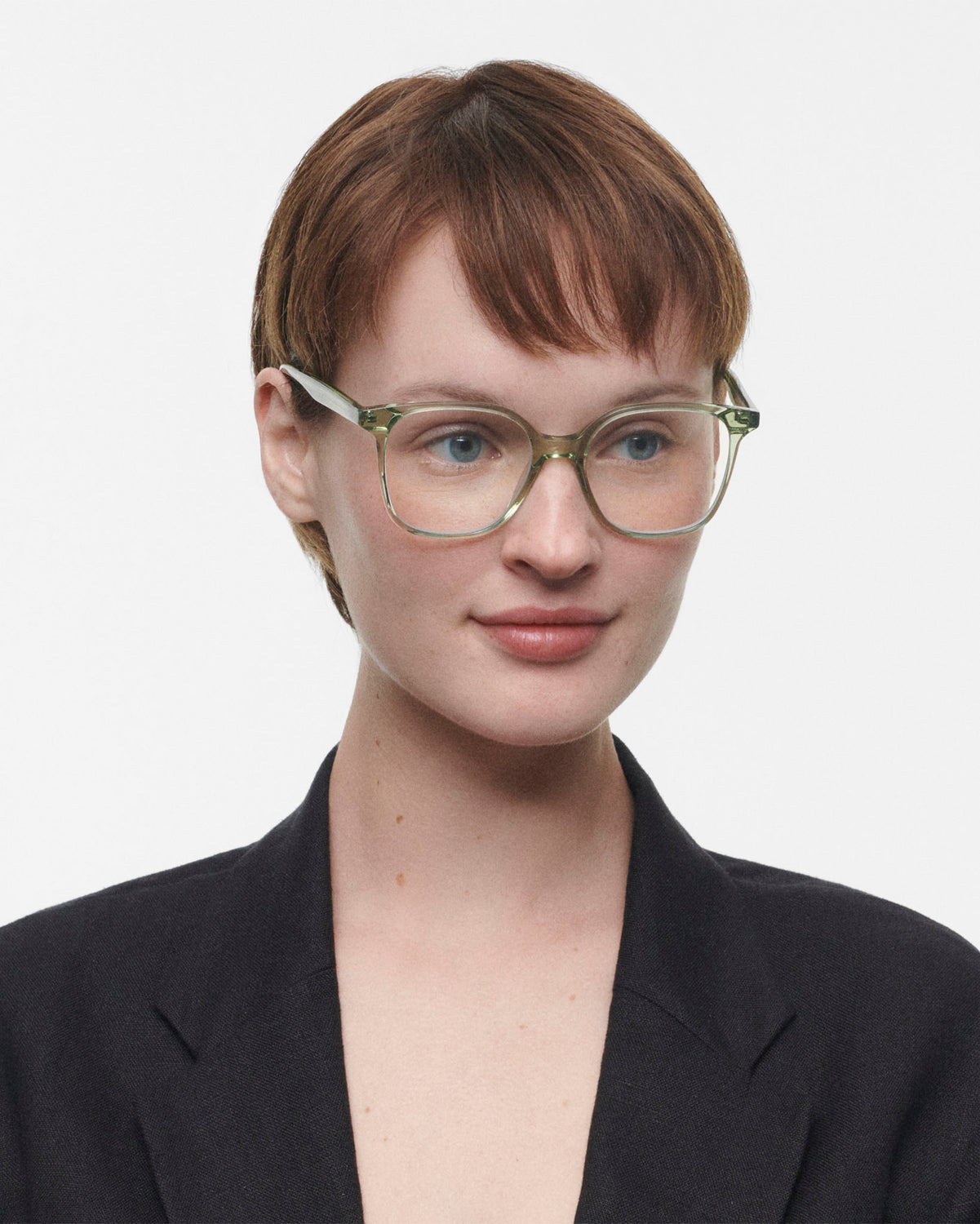 LUCIE: Cuadrada Acetato Verde optical glasses by GIGI STUDIOS 3926