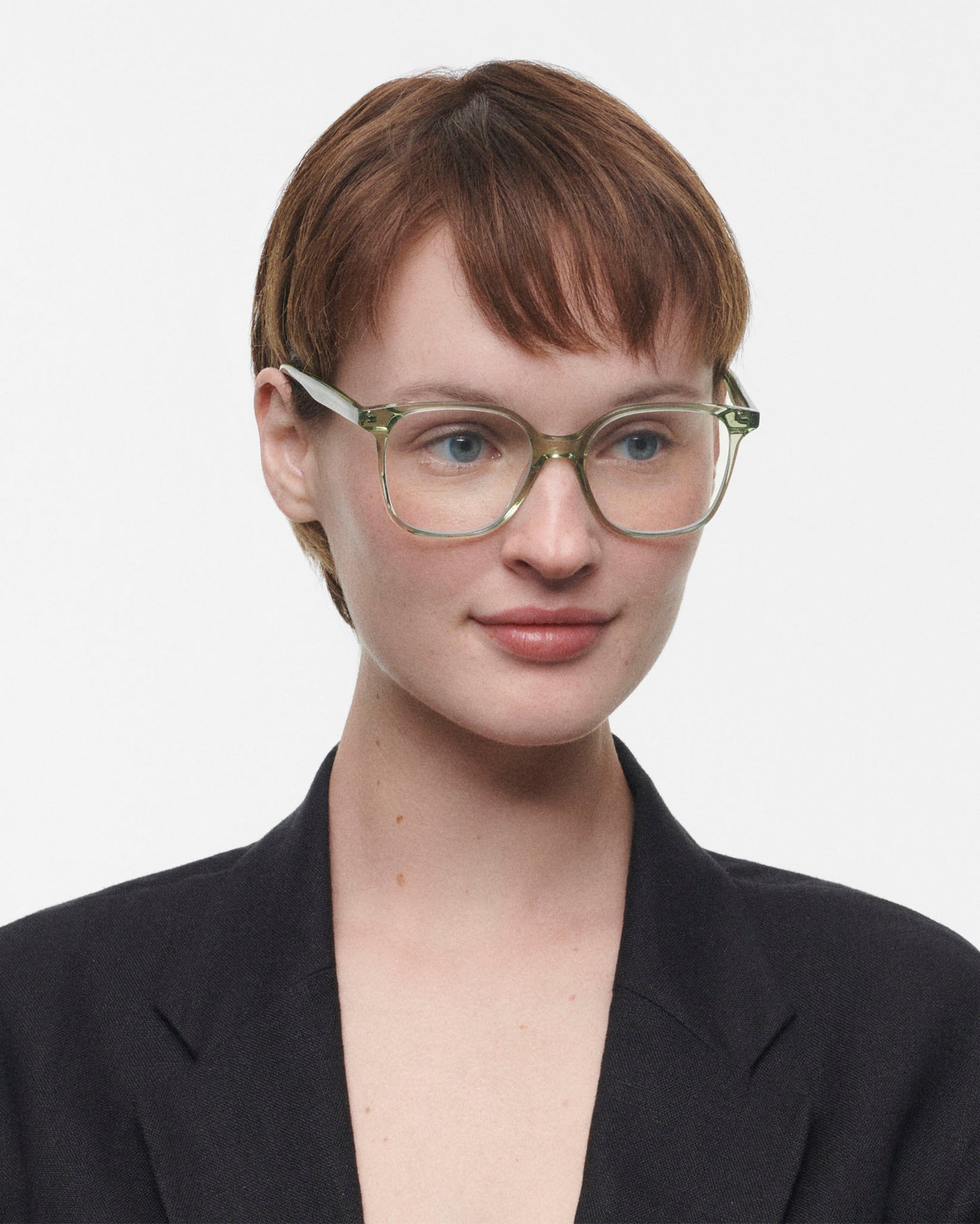 LUCIE: Cuadrada Acetato Verde optical glasses by GIGI STUDIOS 3926