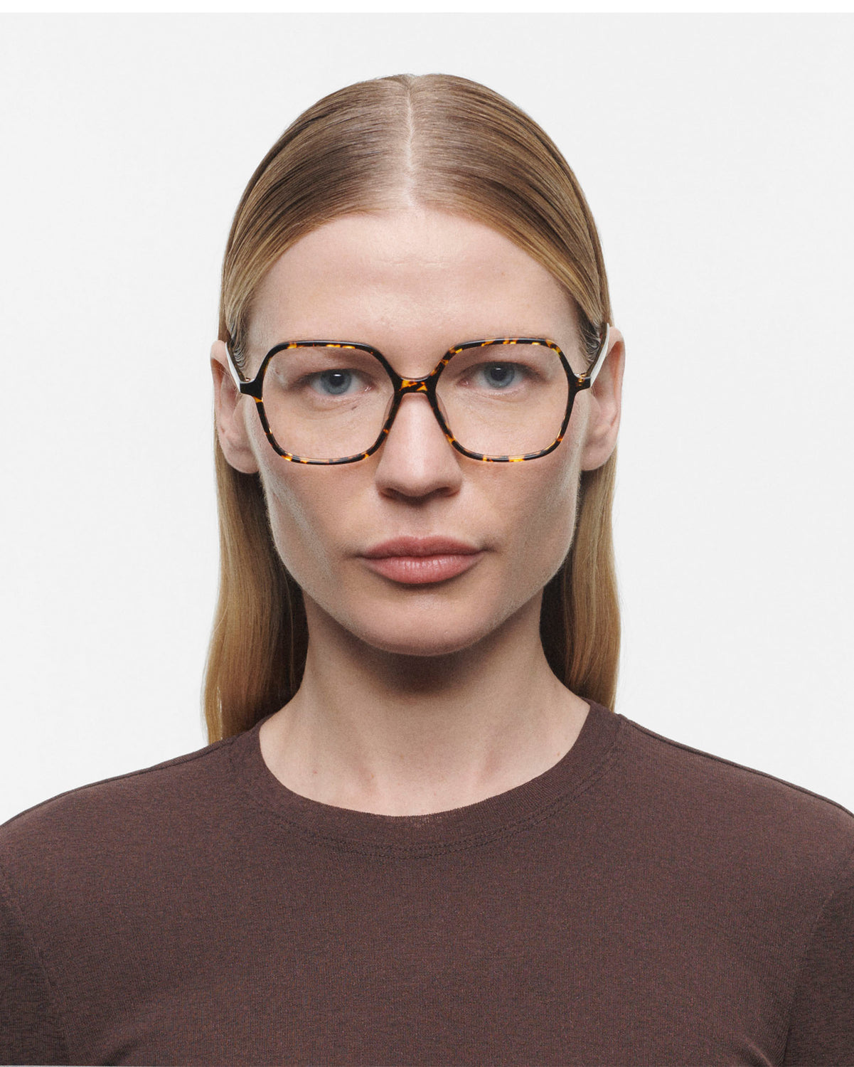 CANDELA: Geométricas Acetato Havana optical glasses by GIGI STUDIOS 4033