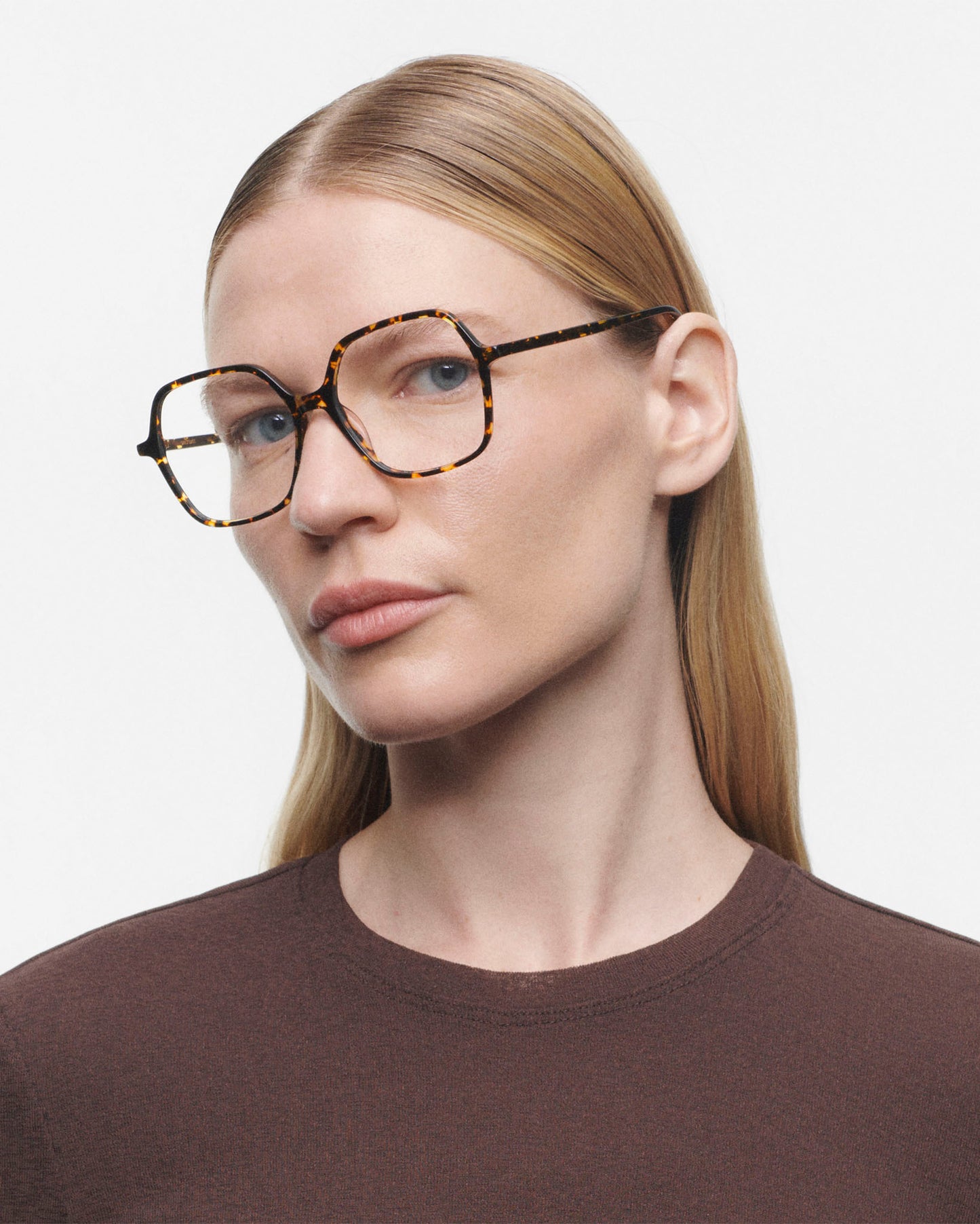 CANDELA: Geométricas Acetato Havana optical glasses by GIGI STUDIOS 4034